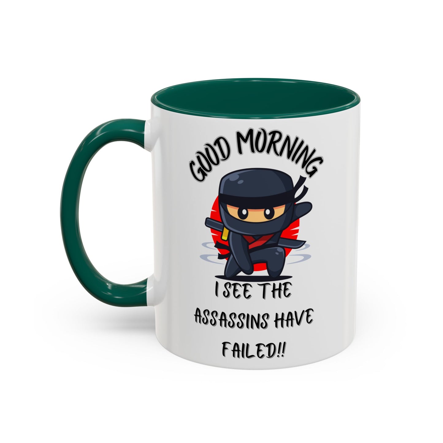 Colourful Assassins have failed Coffee Mug, 11oz/15oz, Funny Gift for Him/Her, Office Humor, Birthday Present, Unique Ceramic Mugs