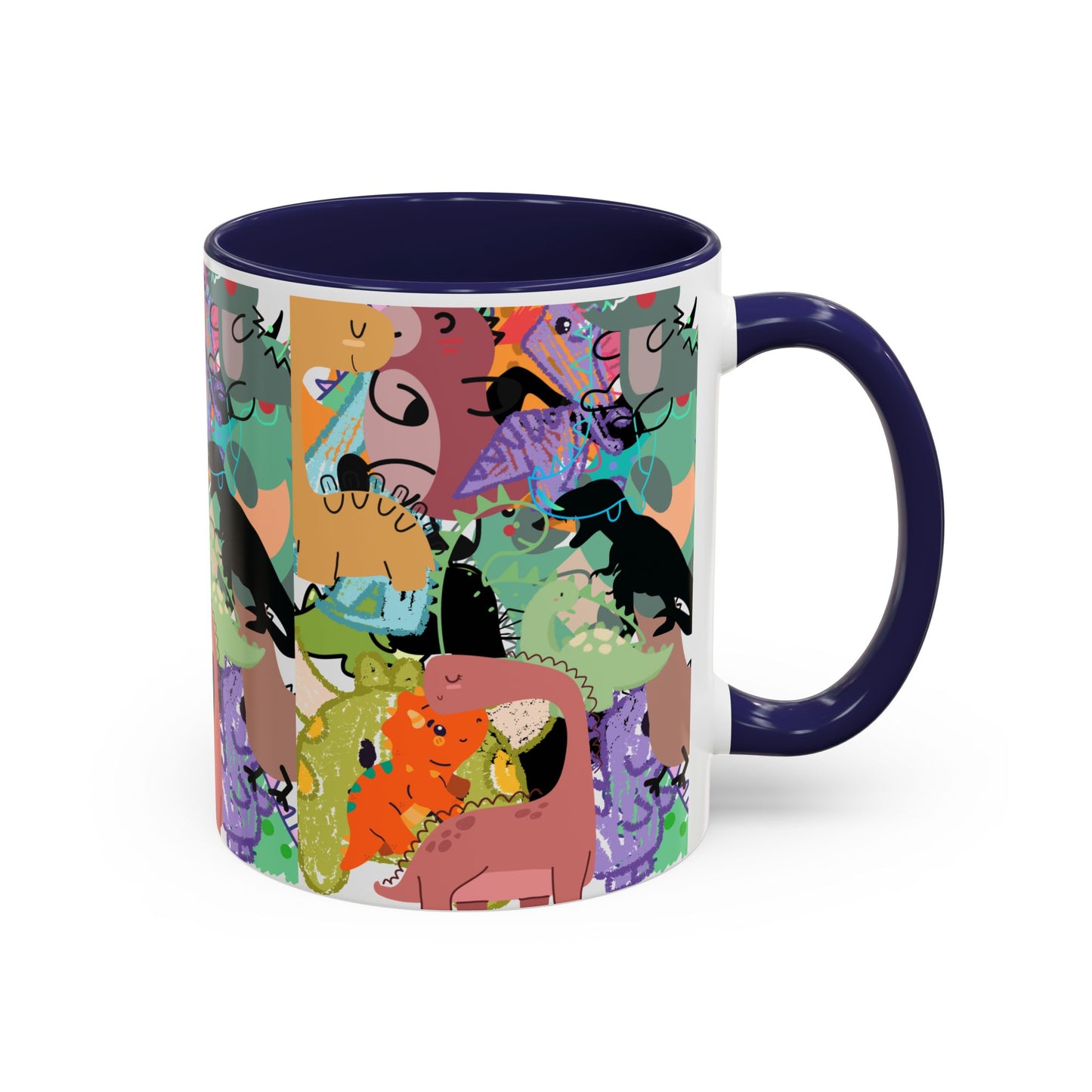 Vibrant Animal Pattern Coffee Mug, Fun Animal Mug, Colorful Mug Gift, Unique Coffee Cup, Quirky Cat Mug, Animal Lovers Drinkware
