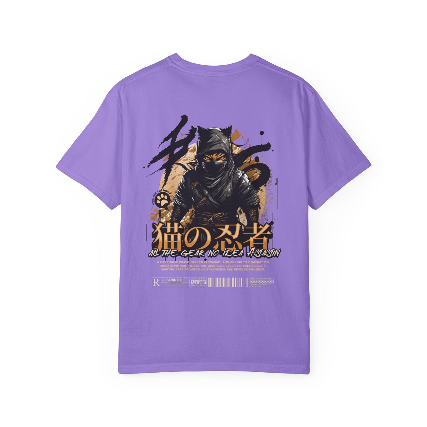 Ninja Cat Graphic Tee | Trendy Streetwear, Gift for Him/Her, Anime Lovers, Casual Outfit, Unique Design