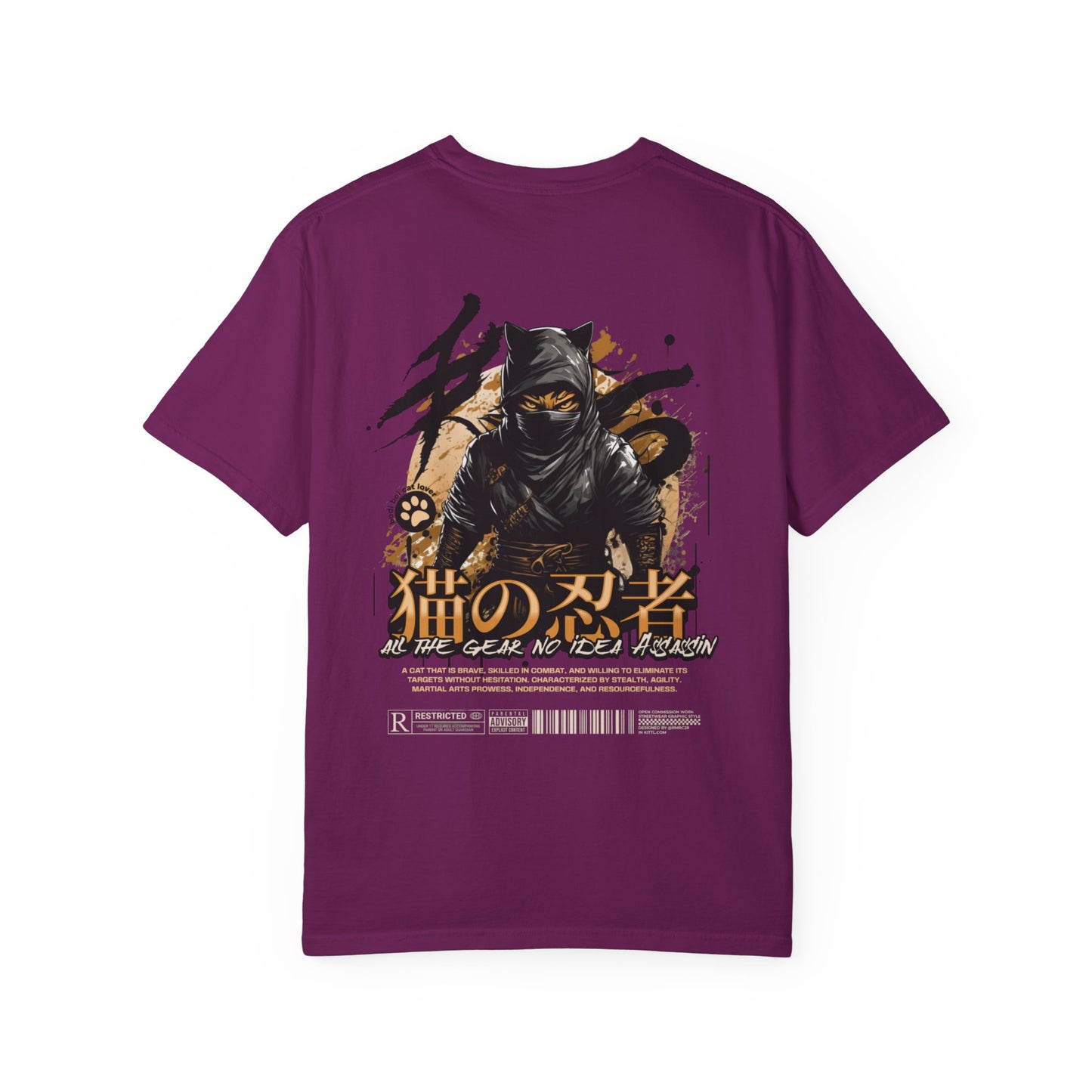 Ninja Cat Graphic Tee | Trendy Streetwear, Gift for Him/Her, Anime Lovers, Casual Outfit, Unique Design