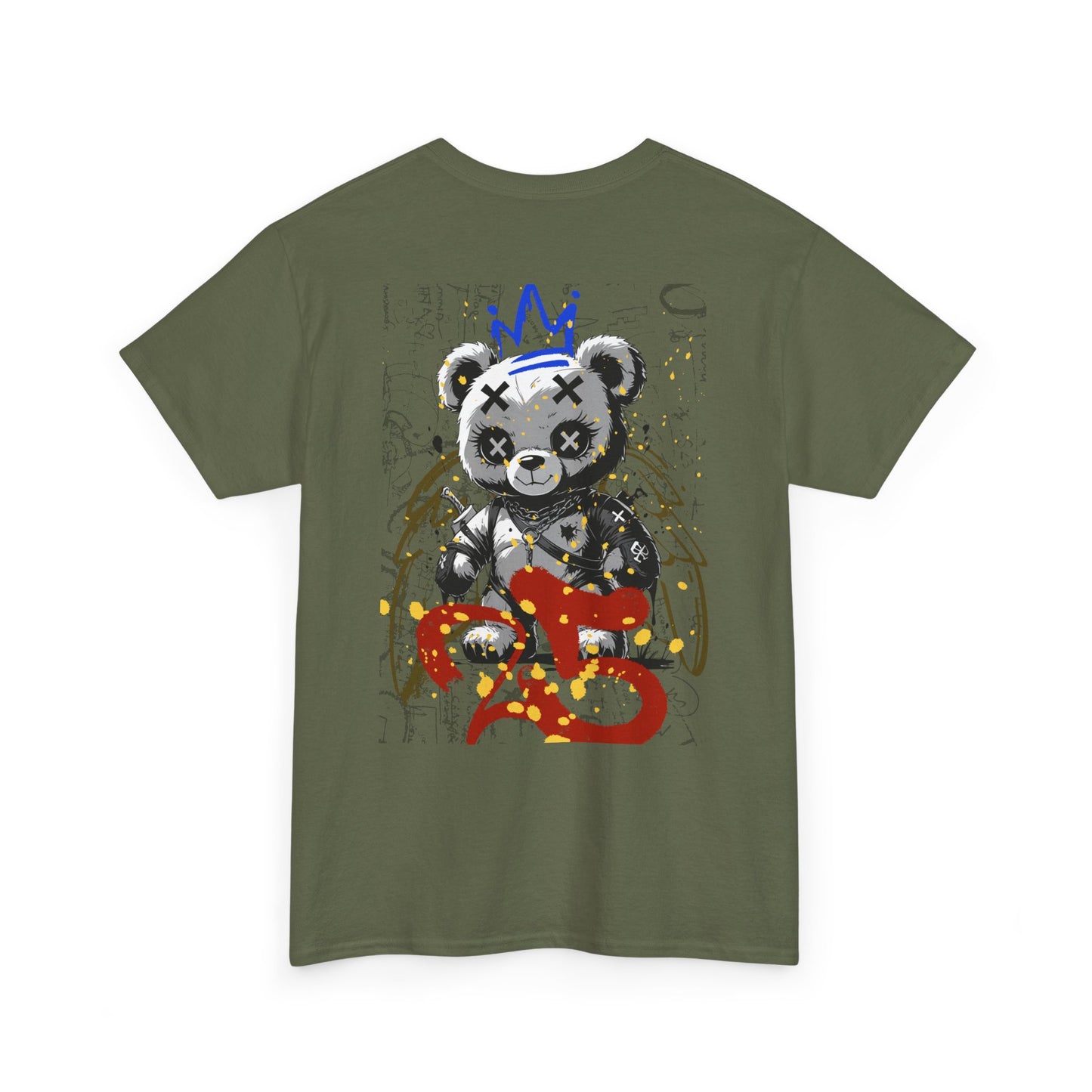 Skull & Bear Graphic Tee, Unisex Heavy Cotton Shirt for Casual Wear, Gift for Birthdays, Halloween, Gothic Tee, Cool Tee, Bear Lover Gift,