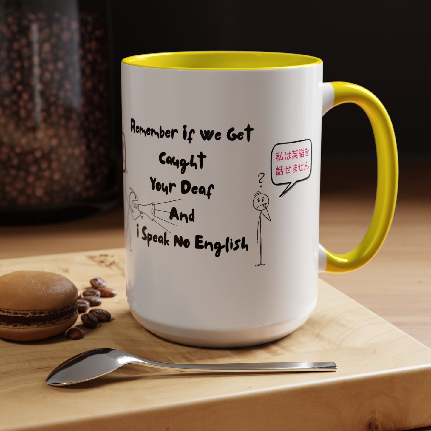 Humorous Accent Coffee Mug, Funny Gift for Language Lovers, Quirky Tea Mug, Cute Coffee Cup, Ideal for Friends, Family, or Students