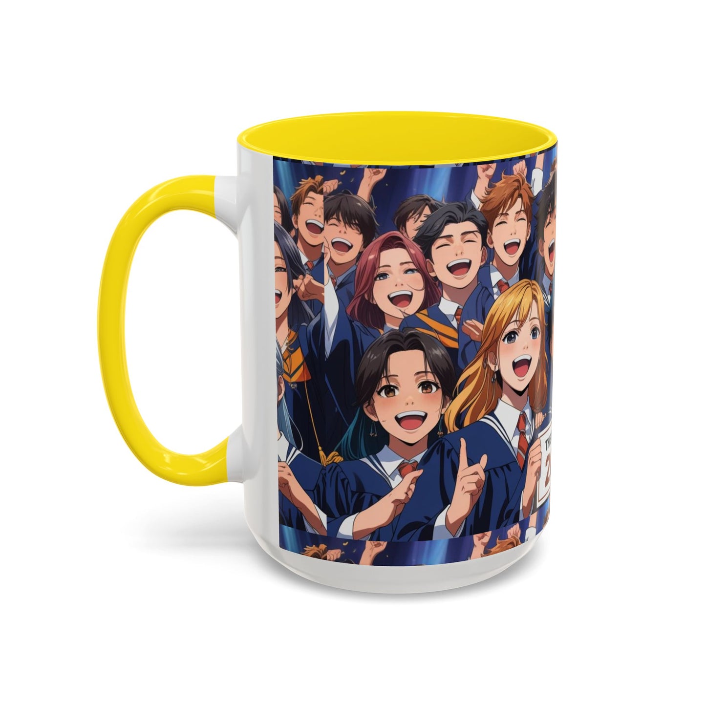 Anime Graduation Celebration Coffee Mug, Class of 2025 Mug, Anime Friends Mug, Gift for Graduates, School Spirit Mug