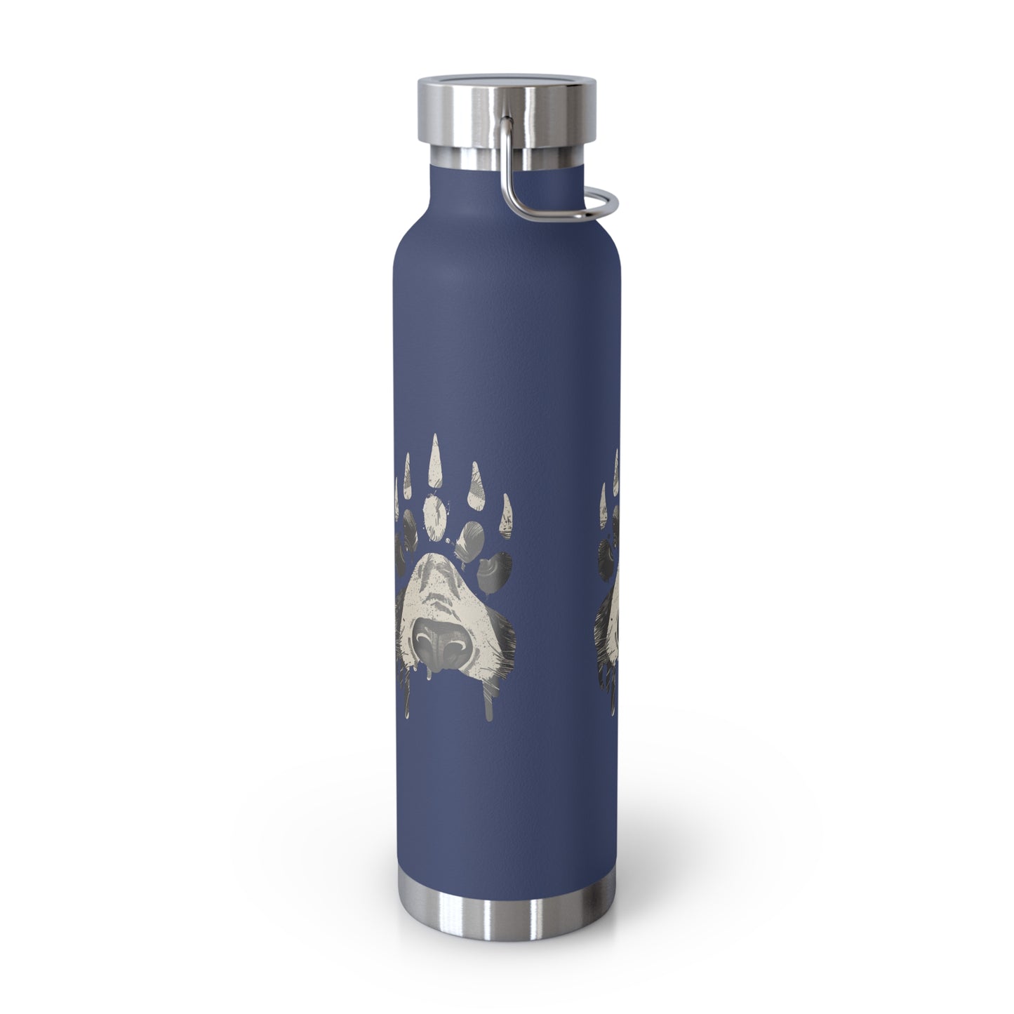 Bear Paw Insulated Water Bottle, 22oz Metal Flask, Eco-Friendly Travel Mug, Outdoor Sports Gear, Wildlife Lover Gift