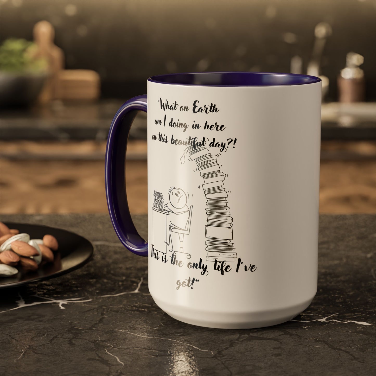 What am I doing here Coffee Mug - Perfect for Writers, Students, and Book Lovers!