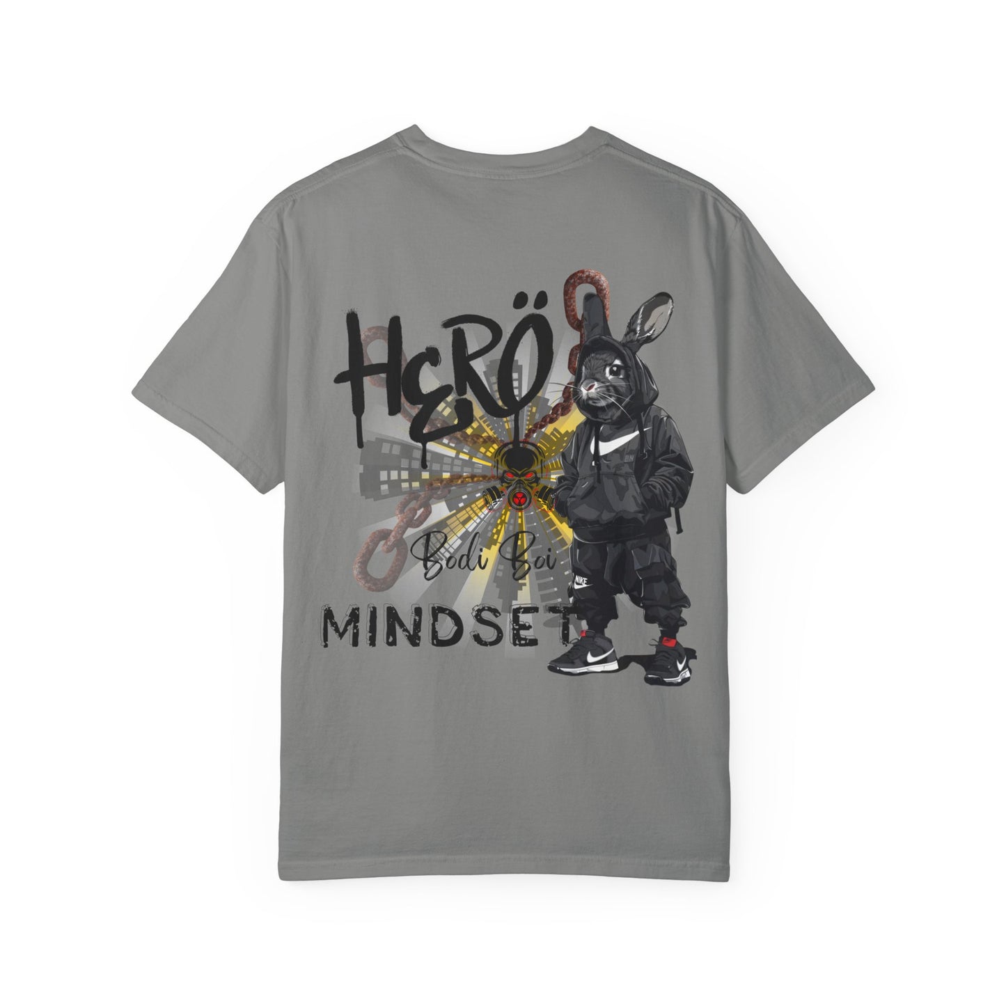 Hero Mindset Unisex Garment-Dyed T-shirt, Motivational Tee, Streetwear, Casual Wear, Gift for Him/Her, Urban Style Shirt