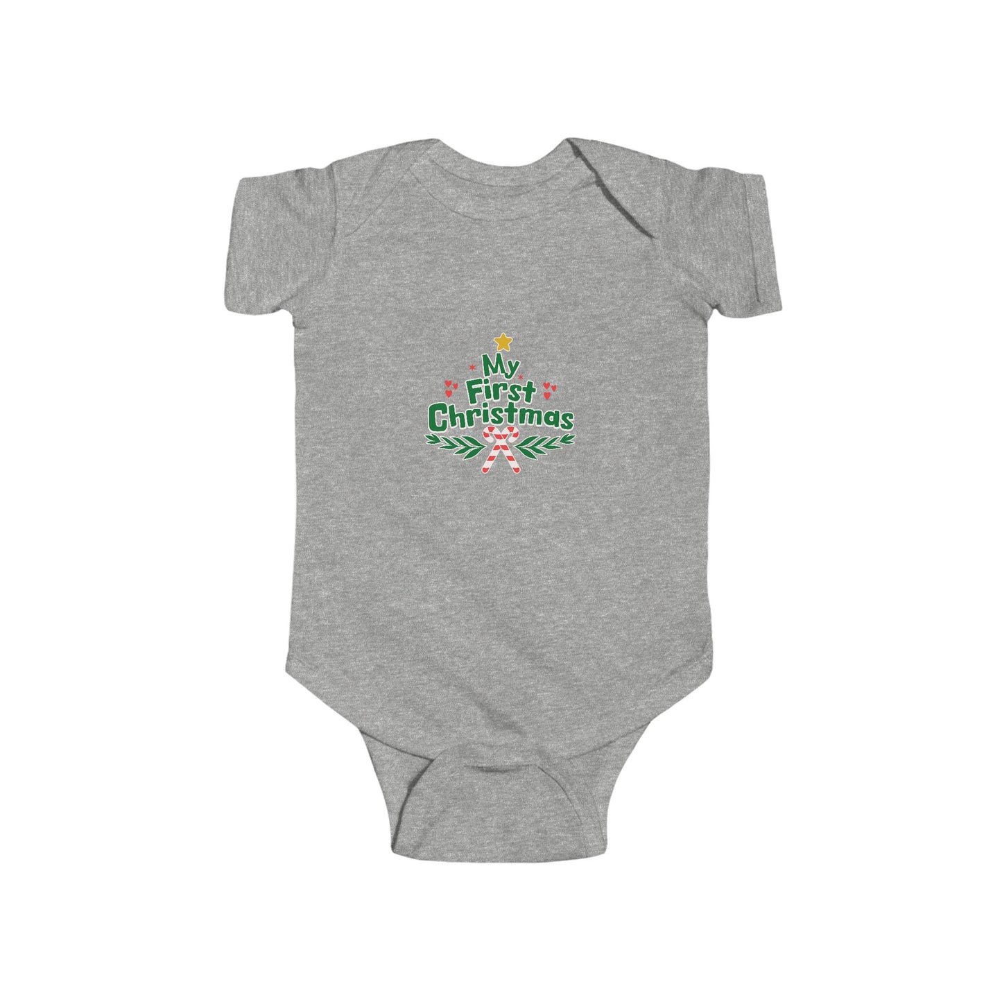 My First Christmas Infant Bodysuit, Baby Holiday Outfit, Cute Christmas Onesie, Baby Shower Gift, Newborn Christmas Apparel
