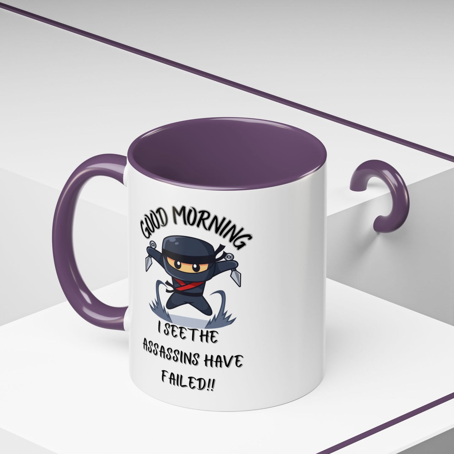 Good Morning Assassins have failed Coffee Mug | Fun Ceramic Mug | Gifts for Him/Her, Office Humor, Birthday Surprise, Ninja Lover