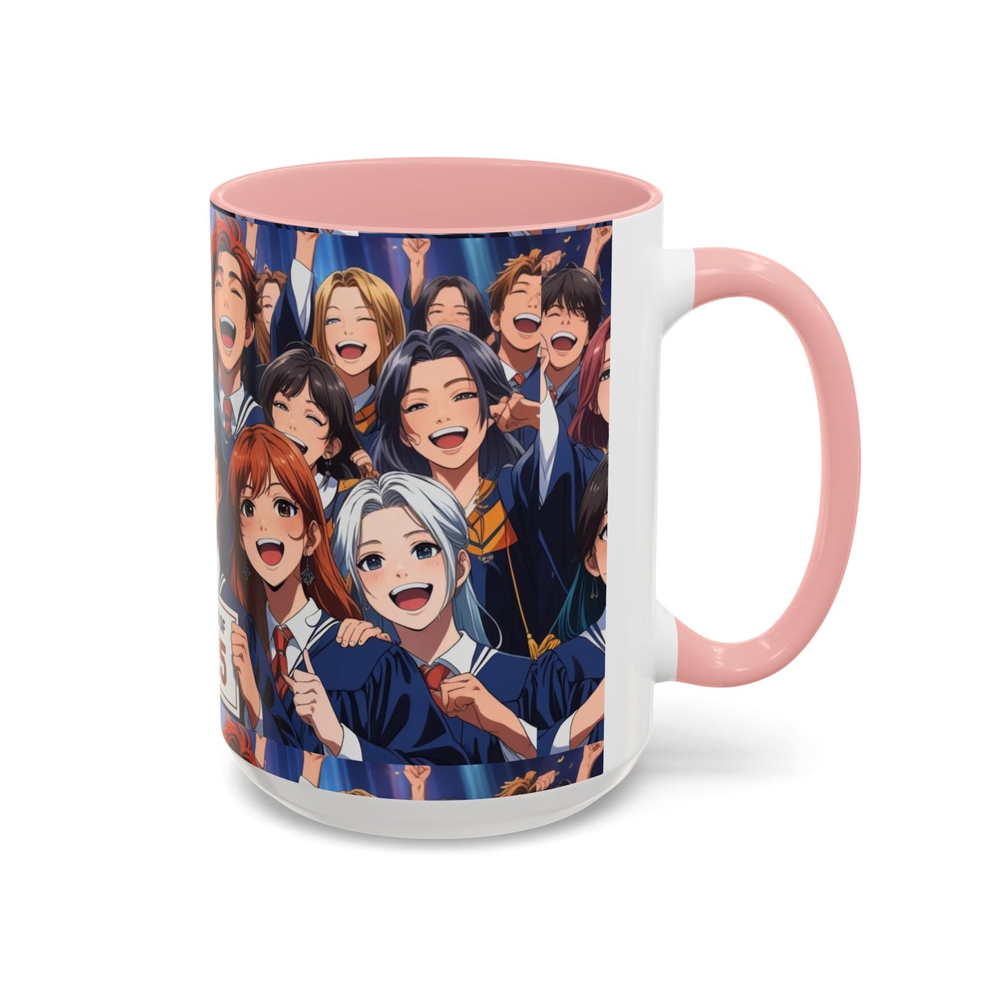 Anime Graduation Celebration Coffee Mug, Class of 2025 Mug, Anime Friends Mug, Gift for Graduates, School Spirit Mug