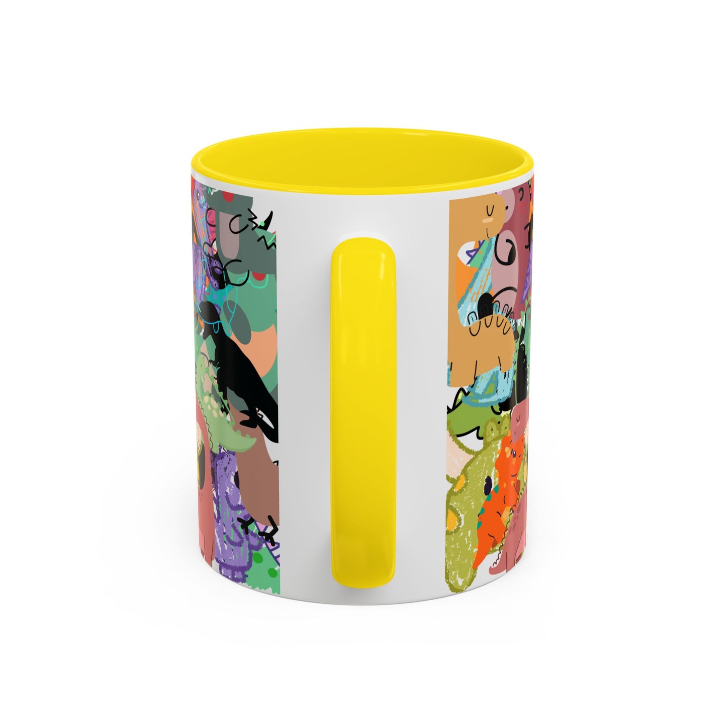 Vibrant Animal Pattern Coffee Mug, Fun Animal Mug, Colorful Mug Gift, Unique Coffee Cup, Quirky Cat Mug, Animal Lovers Drinkware