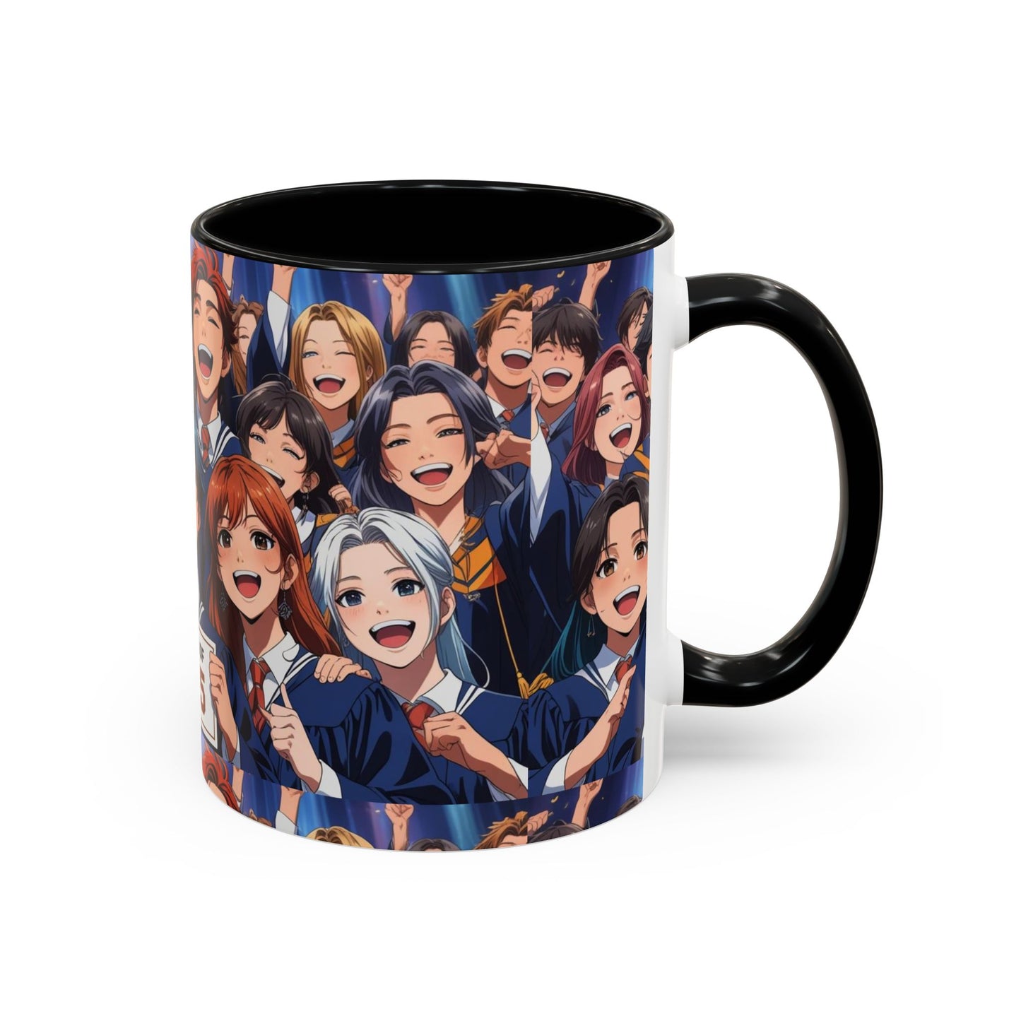 Anime Graduation Celebration Coffee Mug, Class of 2025 Mug, Anime Friends Mug, Gift for Graduates, School Spirit Mug