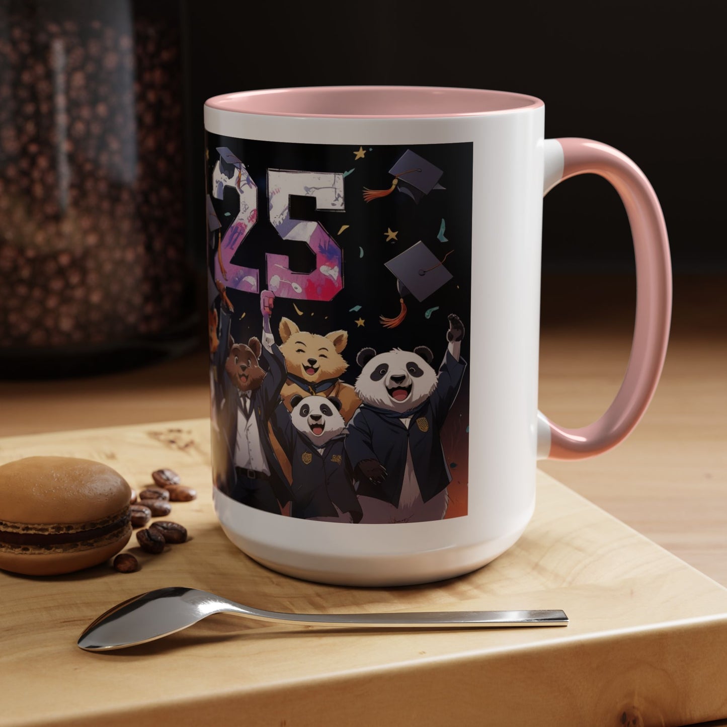 Anime Animals Graduation Celebration Coffee Mug, Funny Animal Graduation Mug, Custom Graduate Gift, Class of 2025 Mug, Unique Graduation Present