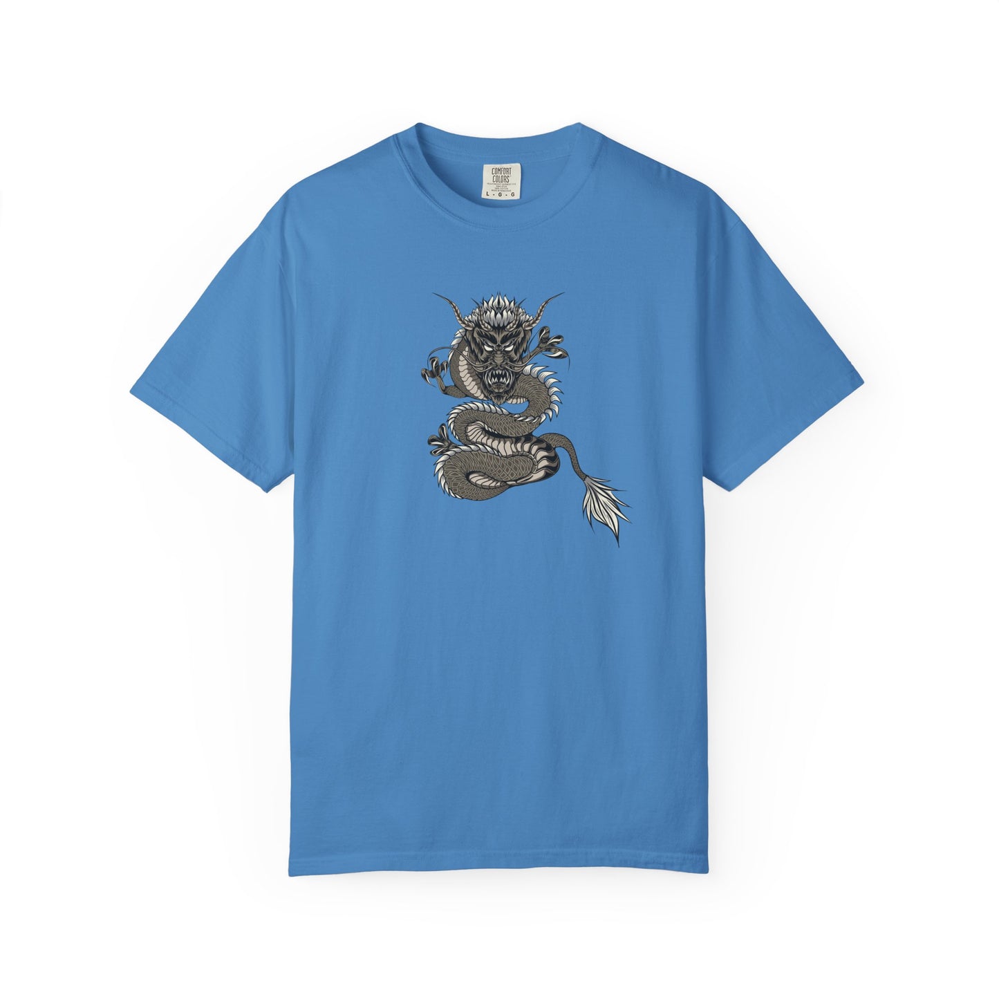 Dragon Design Unisex Garment-Dyed T-shirt, Graphic Tee, Casual Wear, Anime Apparel, Streetwear, Unique Gift for Him
