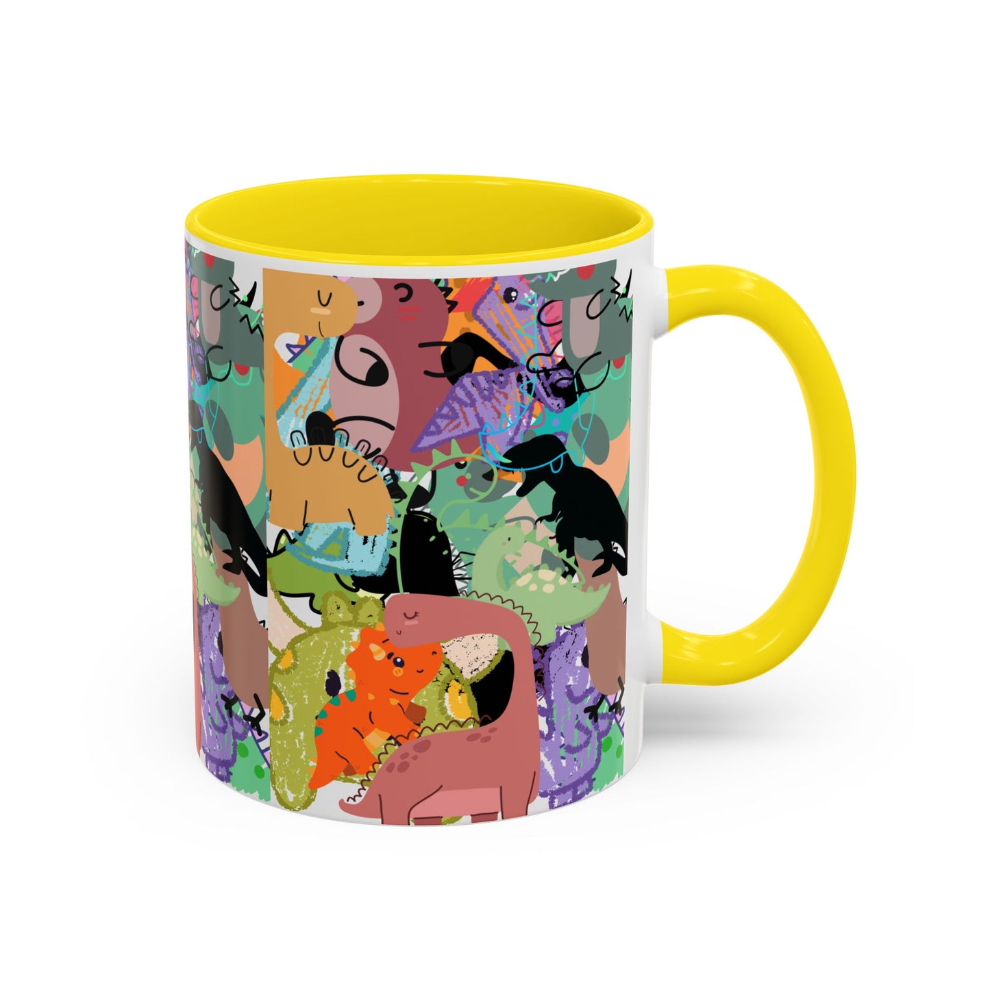Vibrant Animal Pattern Coffee Mug, Fun Animal Mug, Colorful Mug Gift, Unique Coffee Cup, Quirky Cat Mug, Animal Lovers Drinkware