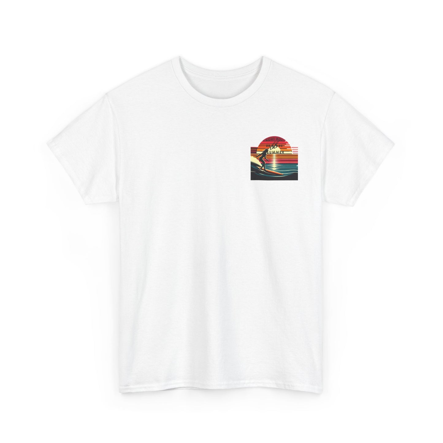 Surf Sunset Unisex Heavy Cotton Tee | Relaxed Summer Vibe, Perfect for Beach Days, Vacation, Gifts, Casual Wear, Fun Times