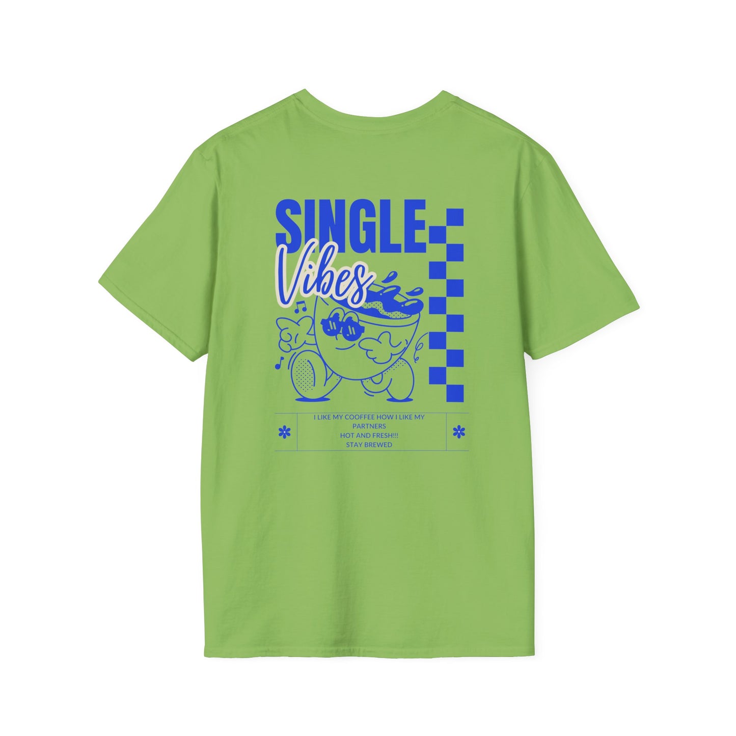 Single Vibes Unisex Softstyle T-Shirt, Cute Graphic Tee, Funny T-Shirt, Gift for Singles, Casual Wear, Summer Fashion, Everyday Style