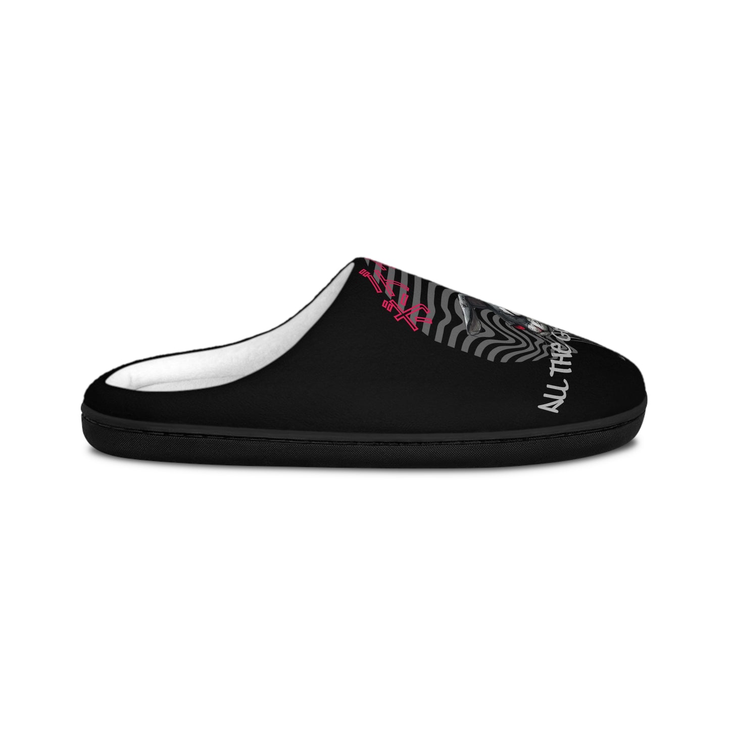 Men's Indoor Slippers gothic bunny with Unique Design, Cozy House Shoes, Relaxation Footwear, Gifts for Him, Stylish Loungewear
