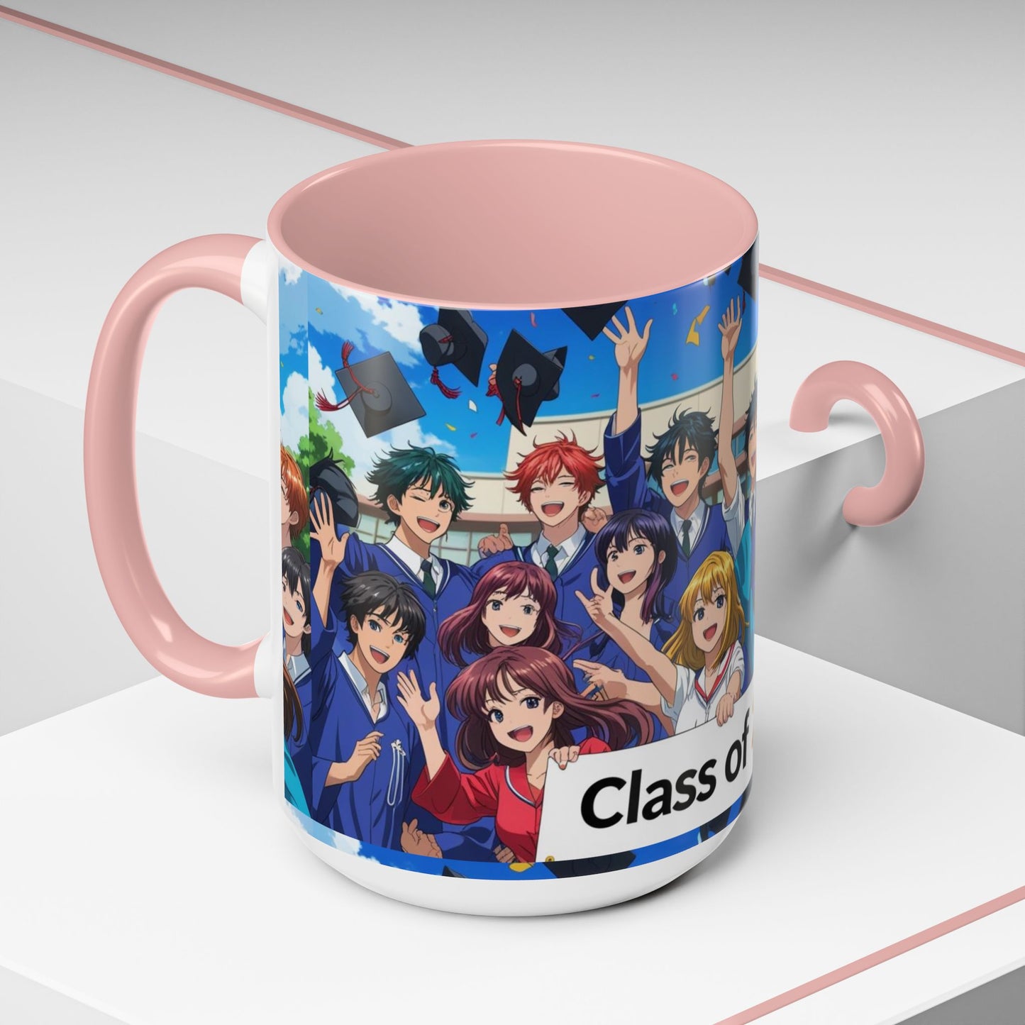 Anime Graduation Coffee Mug for Class of 2025, Personalized Gift, School Memories, Graduation Celebration, Unique Teacher Gift