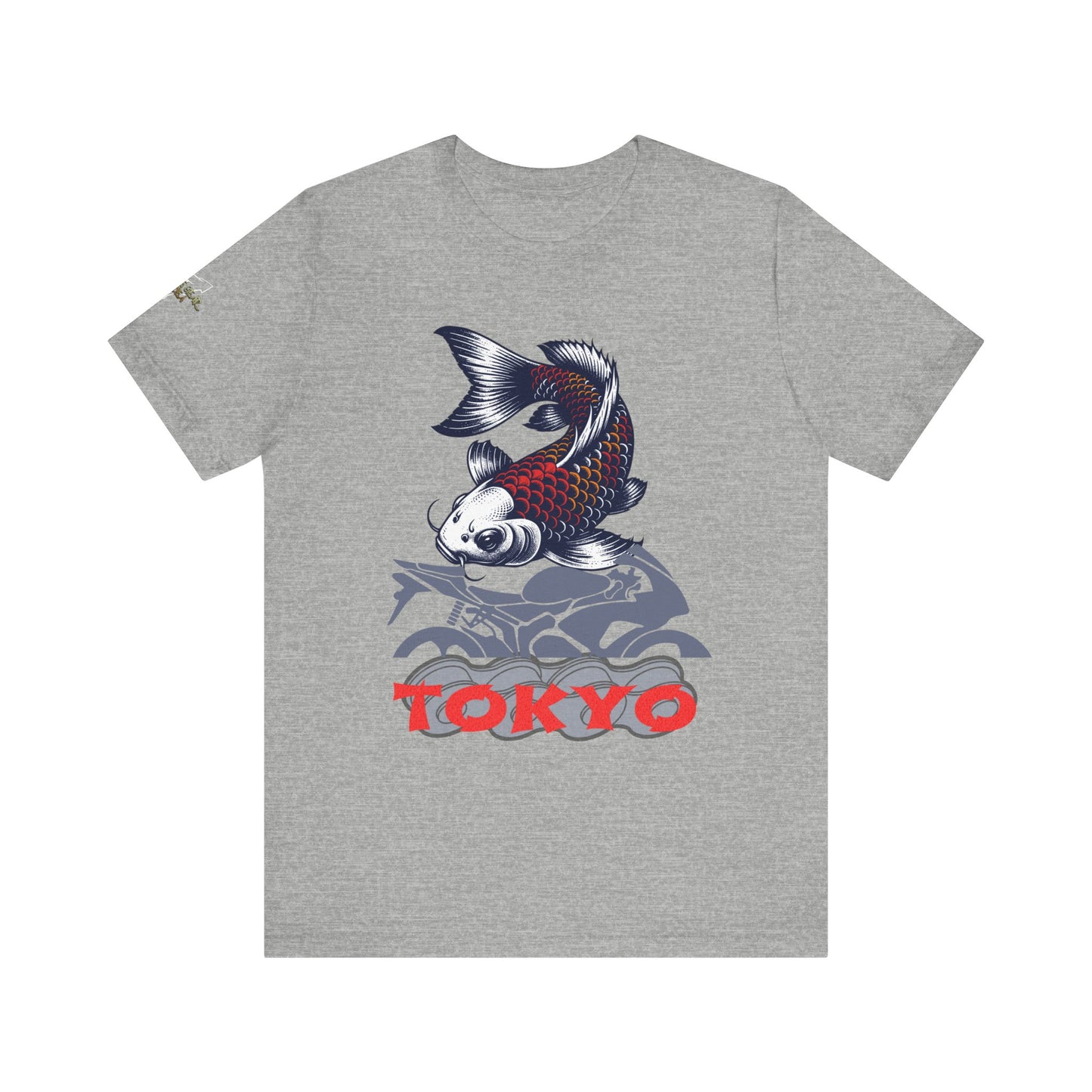 Tokyo Koi Graphic Tee, Casual Streetwear Shirt, Unisex Short Sleeve Top, Gift for Fishermen, Stylish Summer Fashion
