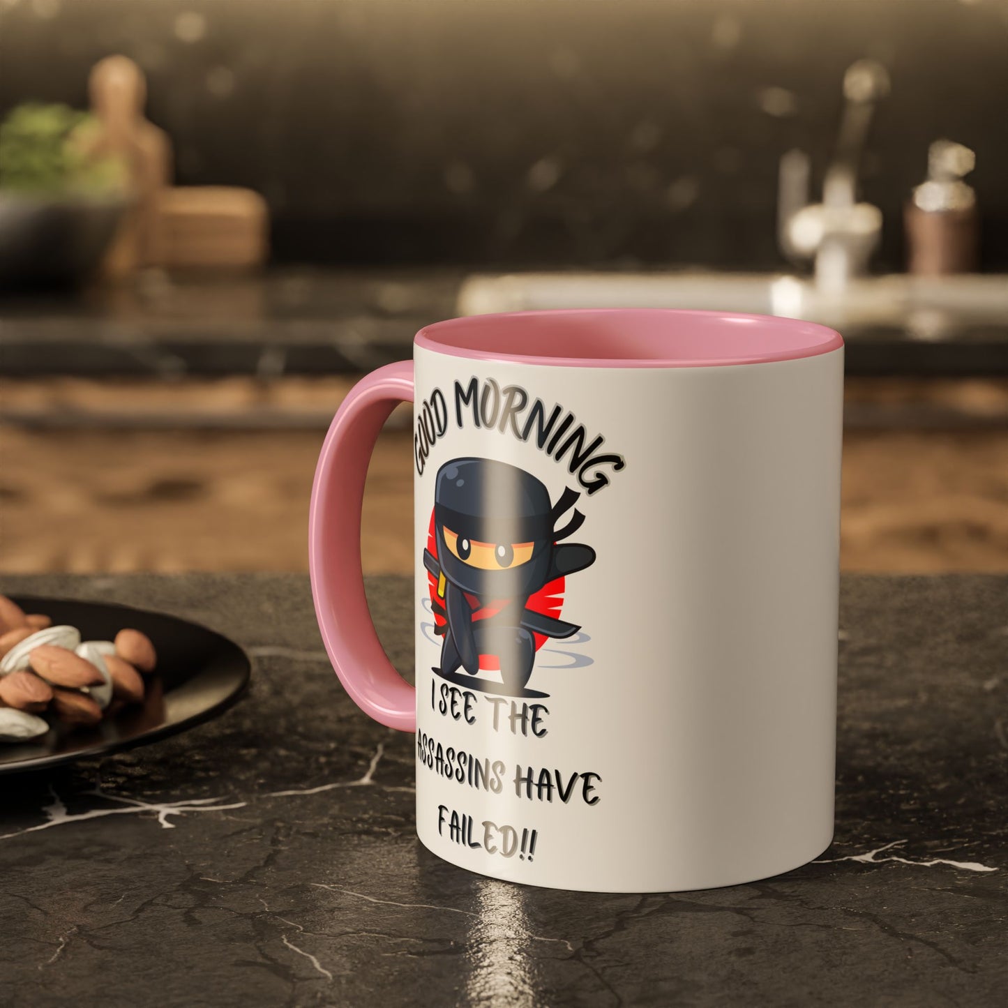 Colourful Assassins have failed Coffee Mug, 11oz/15oz, Funny Gift for Him/Her, Office Humor, Birthday Present, Unique Ceramic Mugs