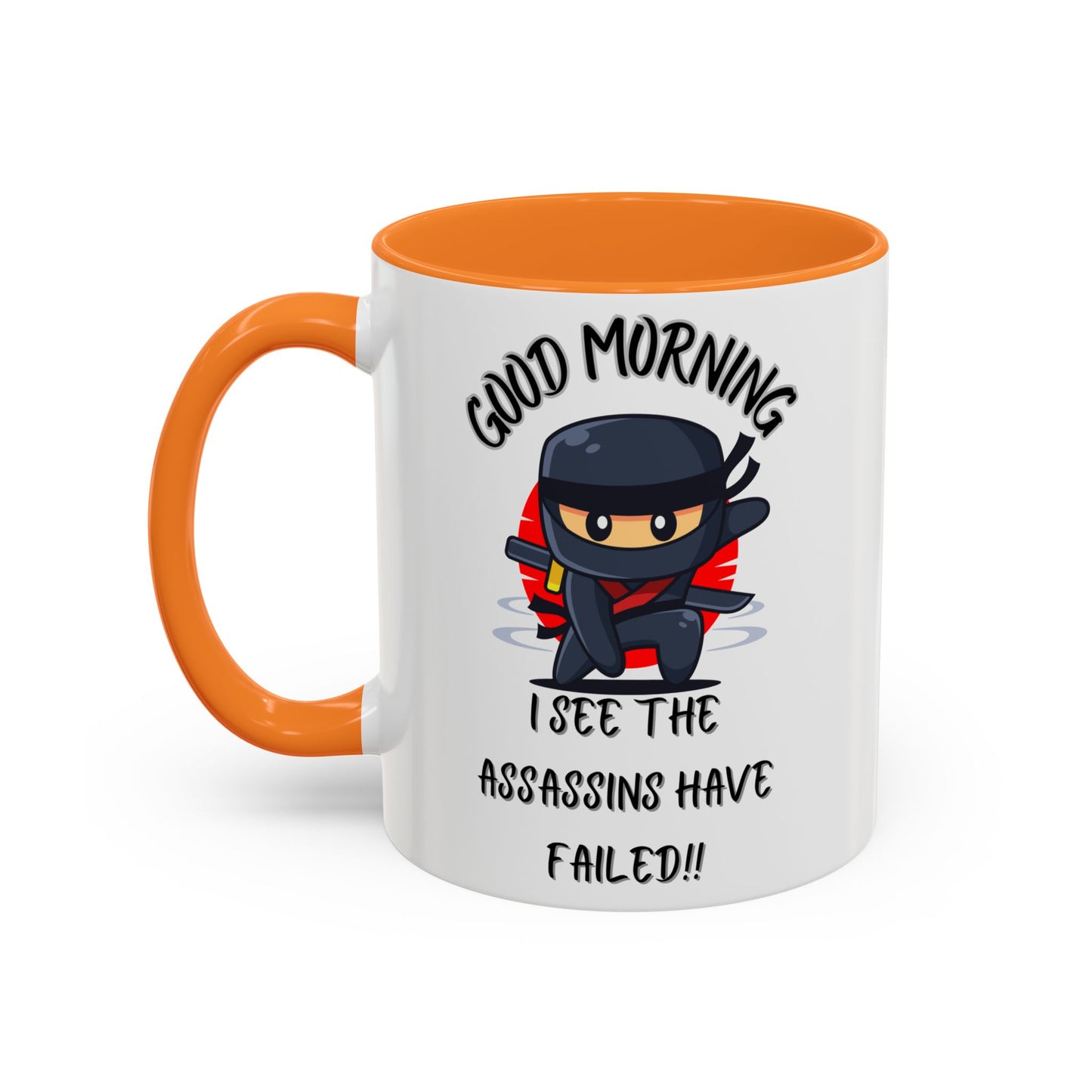 Colourful Assassins have failed Coffee Mug, 11oz/15oz, Funny Gift for Him/Her, Office Humor, Birthday Present, Unique Ceramic Mugs