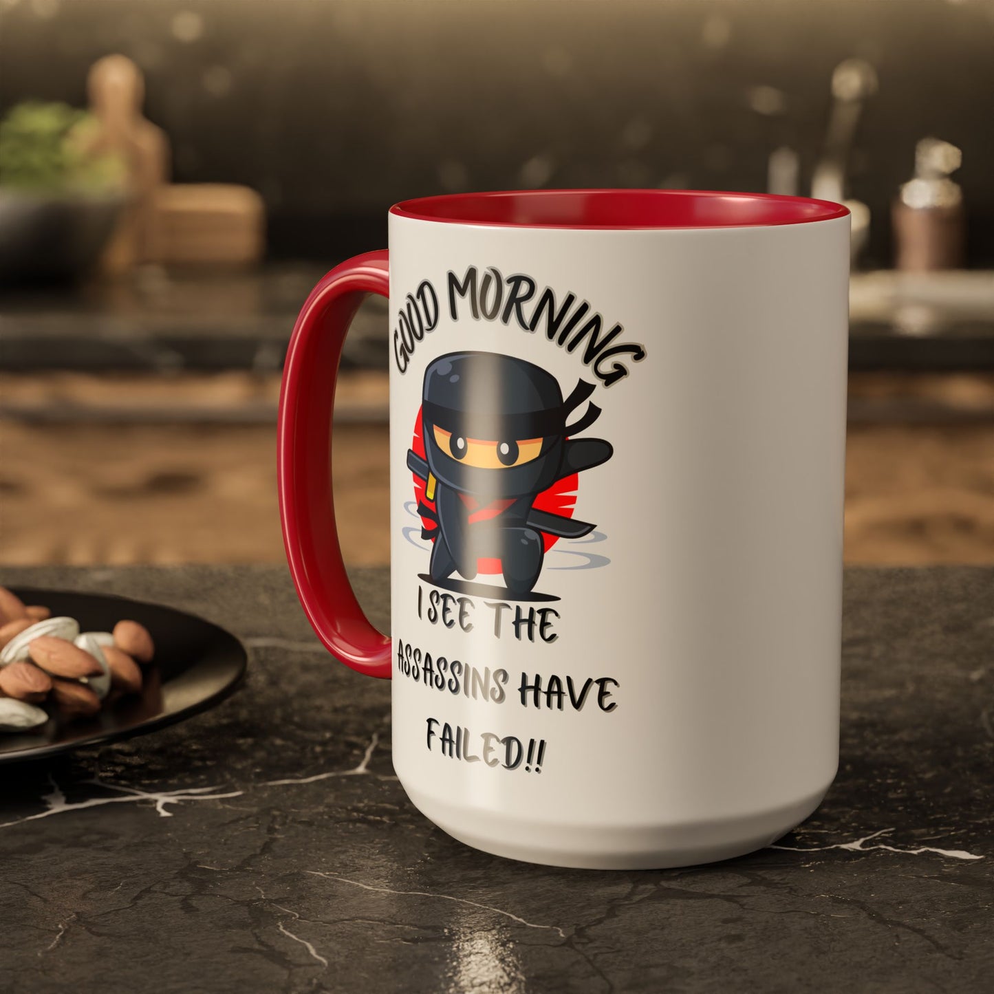 Colourful Assassins have failed Coffee Mug, 11oz/15oz, Funny Gift for Him/Her, Office Humor, Birthday Present, Unique Ceramic Mugs