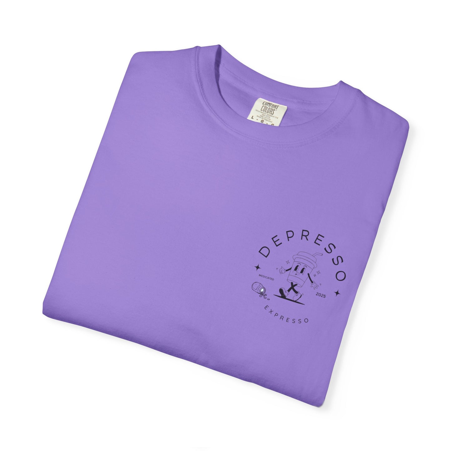 Depresso Expresso Garment-Dyed T-Shirt, Vintage Coffee Lover Tee, Casual Unisex Wear, Gift for Baristas, Perfect for Everyday Style