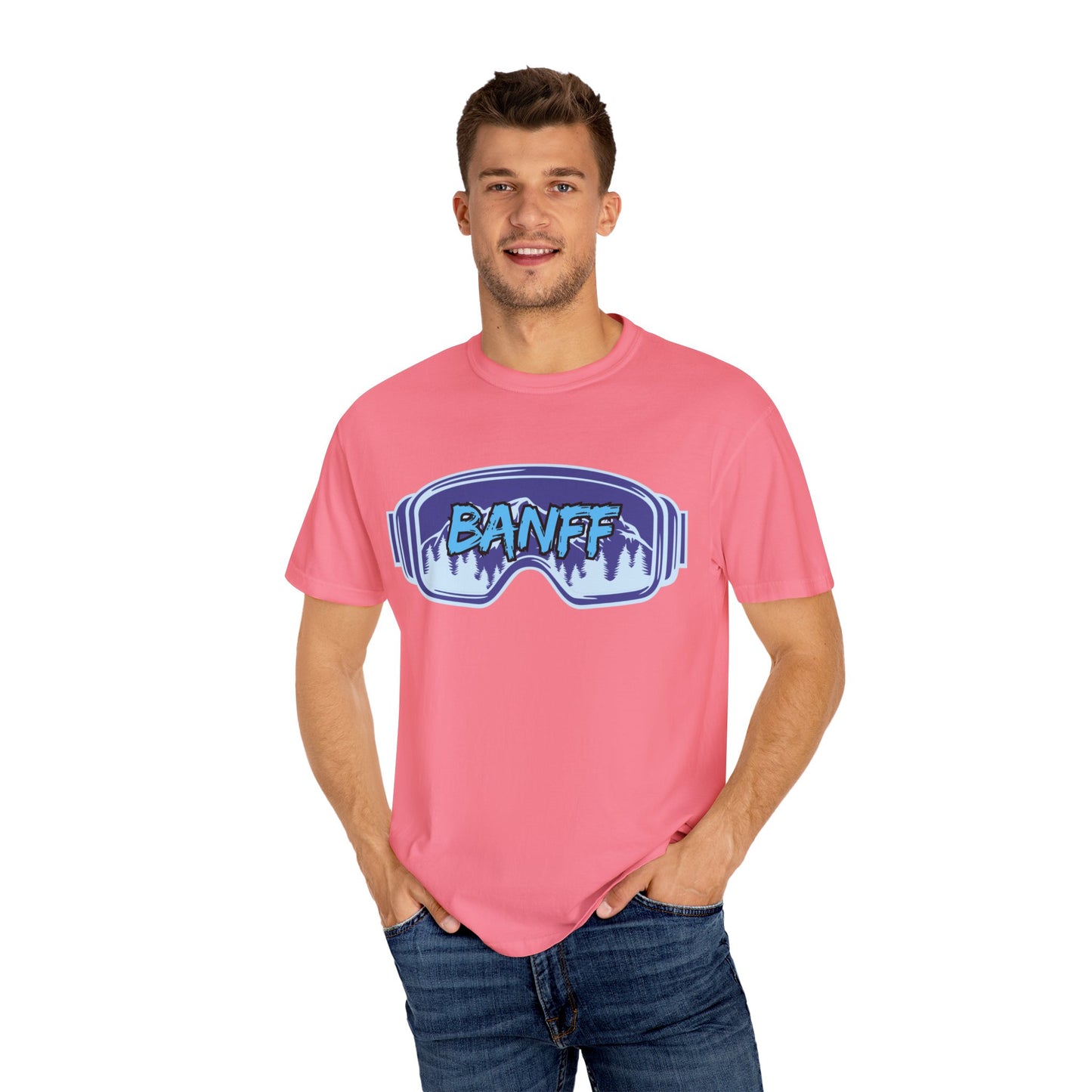 Banff Ski Adventure T-Shirt - Unisex Garment-Dyed Tee, Snowboarder Gift, Winter Sports Apparel, Ski Trip Souvenir, Funny Travel Shirt