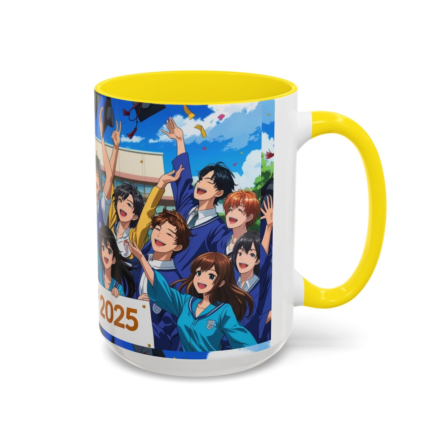 Anime Graduation Coffee Mug for Class of 2025, Personalized Gift, School Memories, Graduation Celebration, Unique Teacher Gift