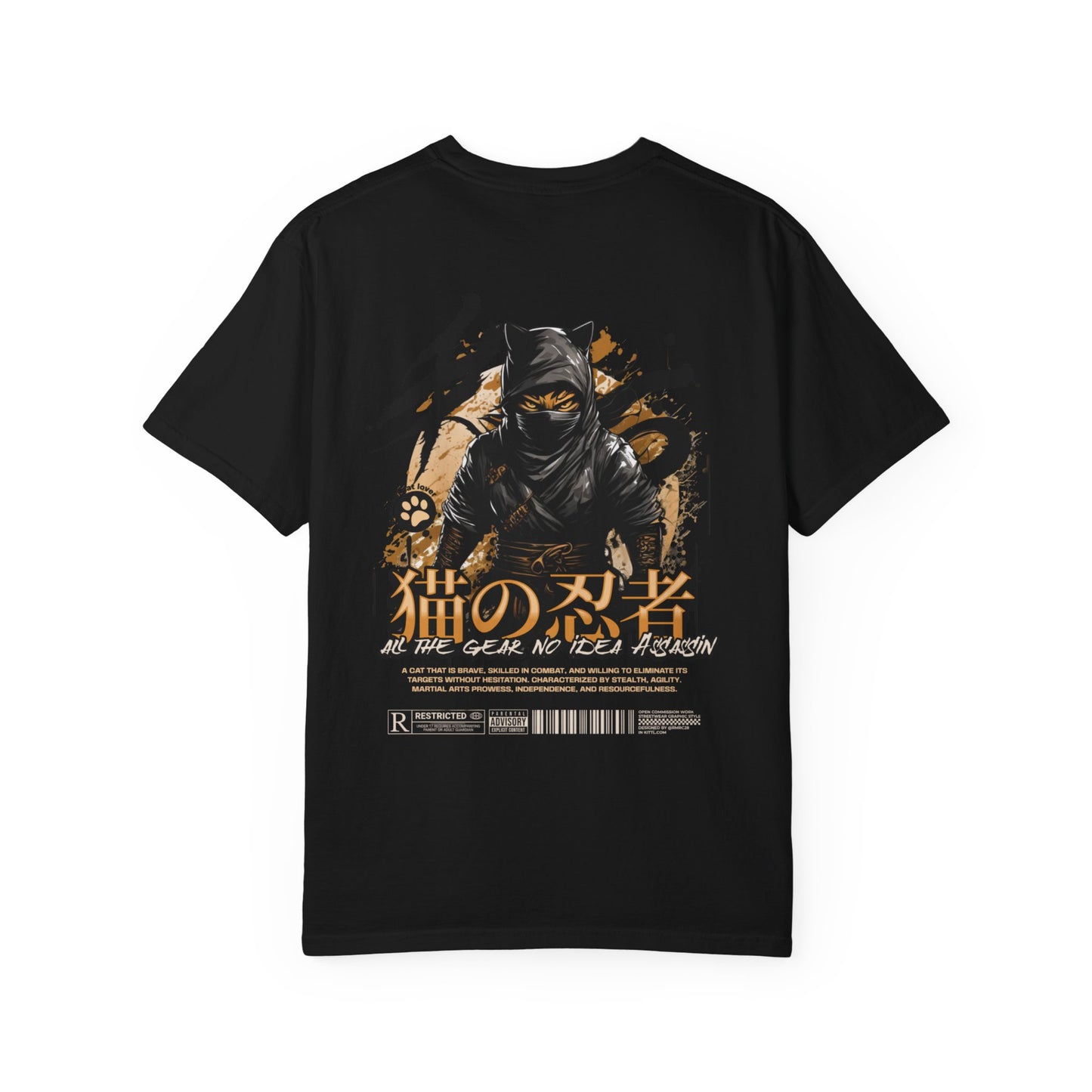 Ninja Cat Graphic Tee | Trendy Streetwear, Gift for Him/Her, Anime Lovers, Casual Outfit, Unique Design