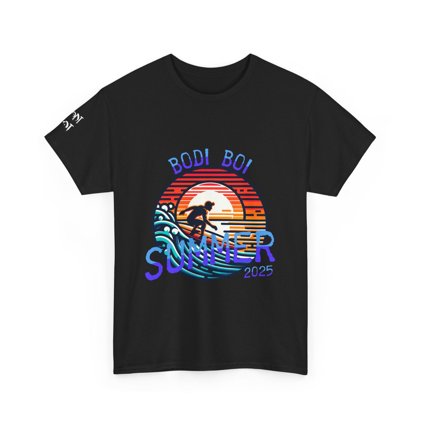 Summer Vibes Unisex Heavy Cotton Tee, Beach Shirt, Surfing Apparel, Casual Wear, Gift for Surfers, Summer 2025 Tee