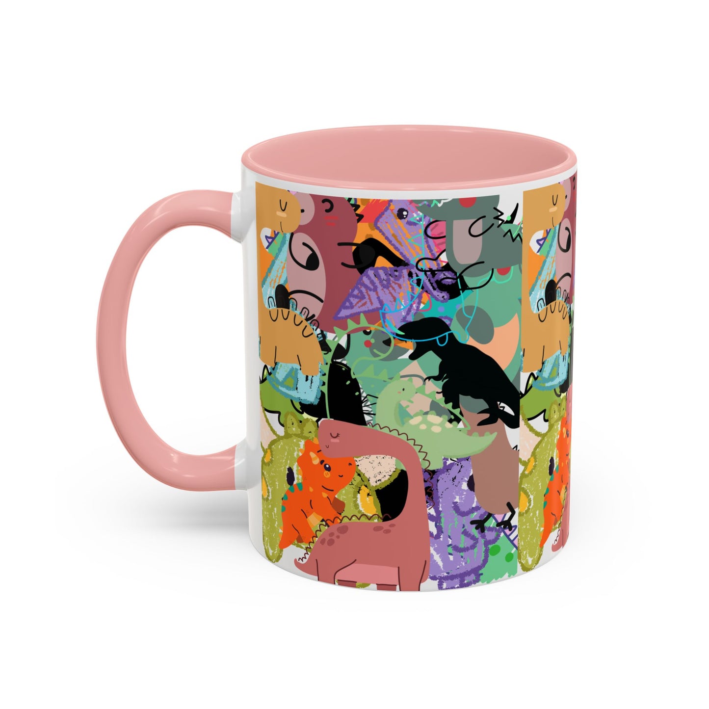 Vibrant Animal Pattern Coffee Mug, Fun Animal Mug, Colorful Mug Gift, Unique Coffee Cup, Quirky Cat Mug, Animal Lovers Drinkware