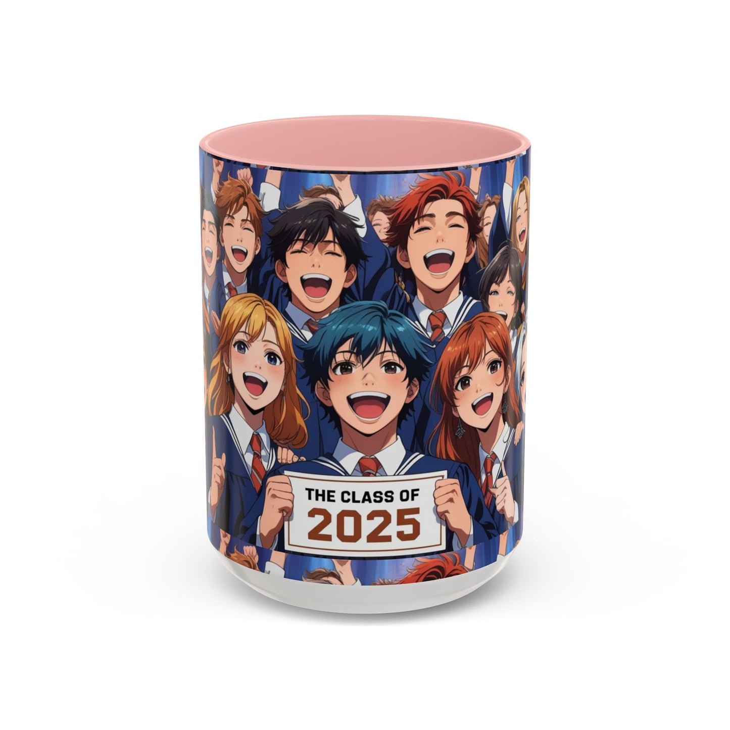 Anime Graduation Celebration Coffee Mug, Class of 2025 Mug, Anime Friends Mug, Gift for Graduates, School Spirit Mug