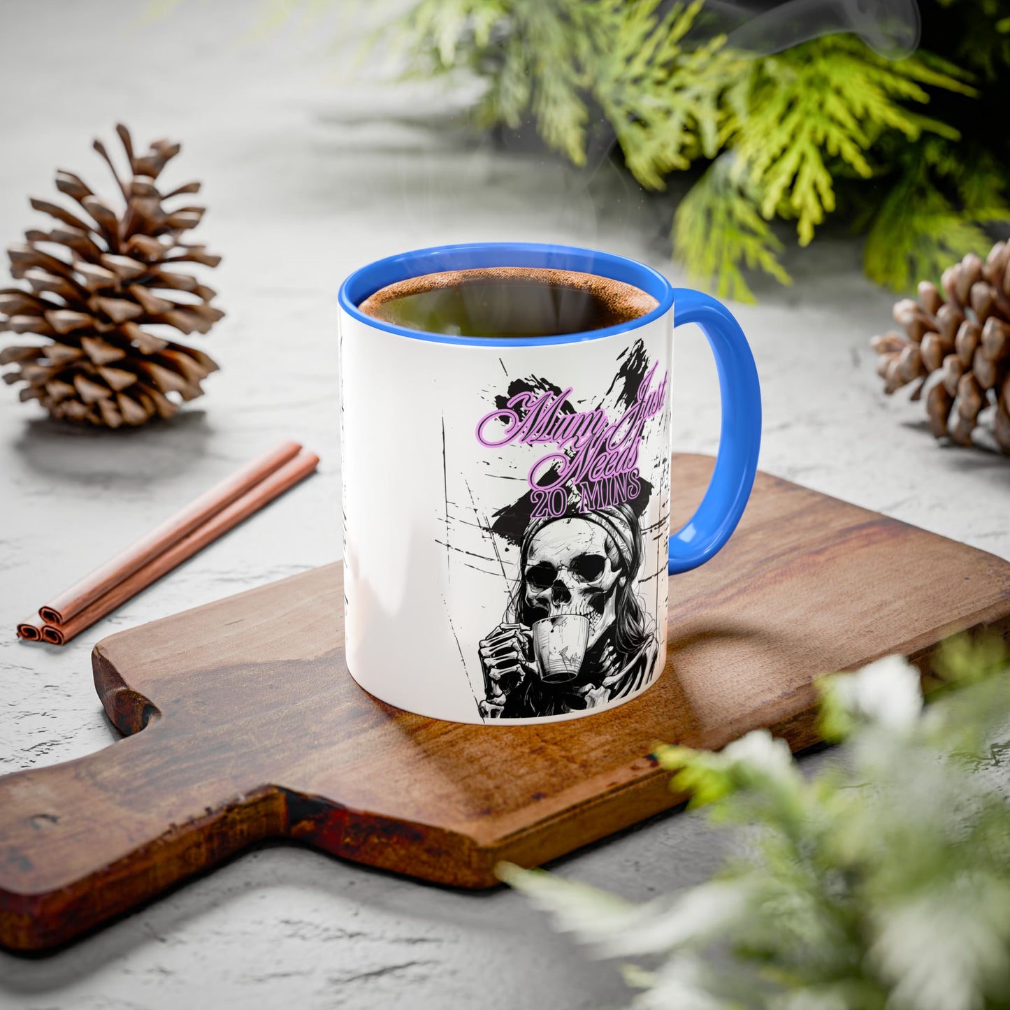 Mum Just Needs 20 min | Perfect for Coffee Lovers, Halloween Decor, Gift for Her, Unique Homeware, Fun Office Mug