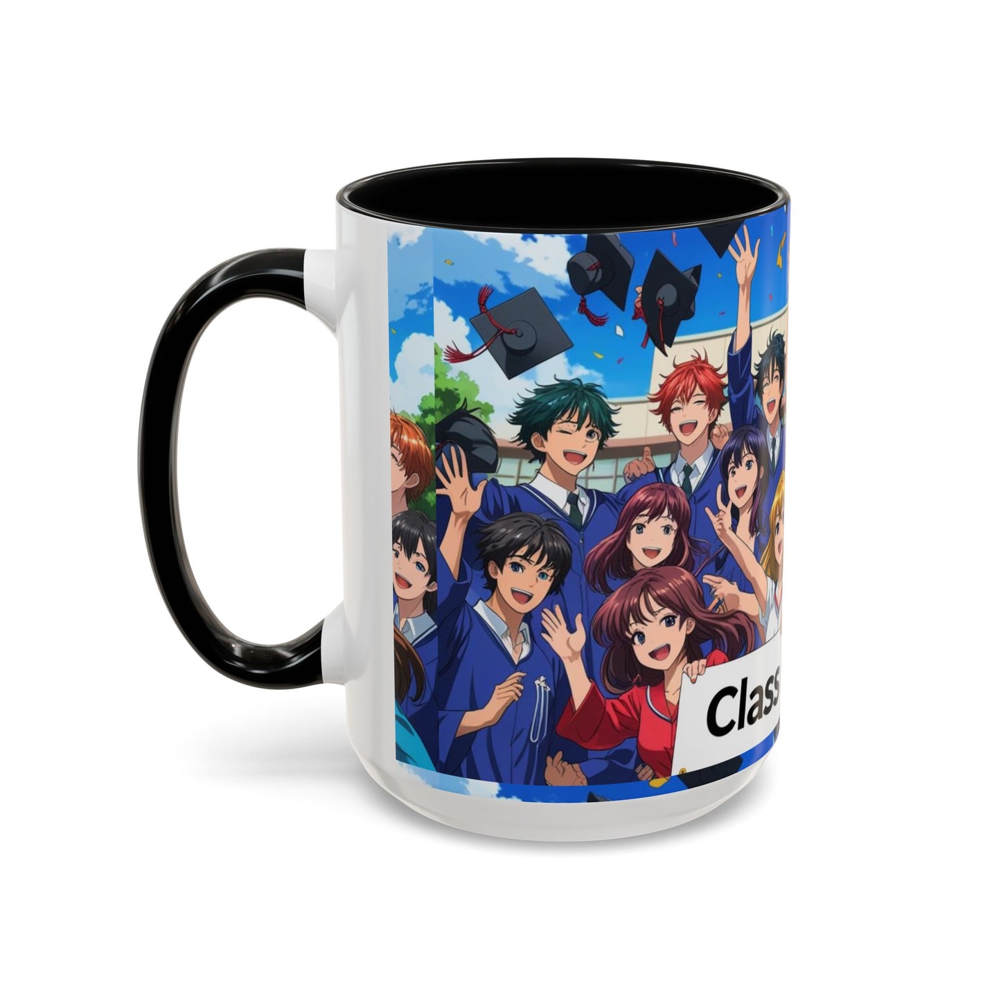 Anime Graduation Coffee Mug for Class of 2025, Personalized Gift, School Memories, Graduation Celebration, Unique Teacher Gift