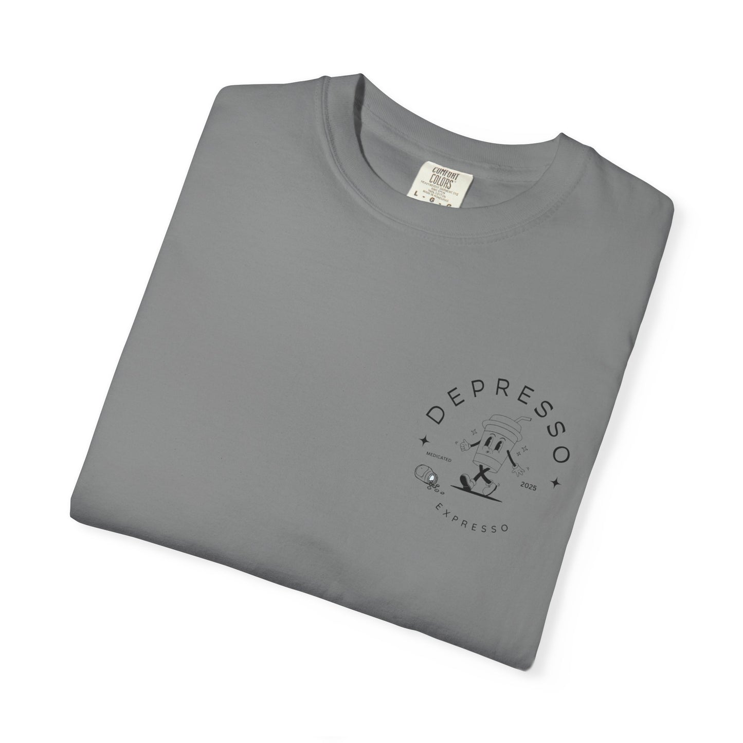 Depresso Expresso Garment-Dyed T-Shirt, Vintage Coffee Lover Tee, Casual Unisex Wear, Gift for Baristas, Perfect for Everyday Style