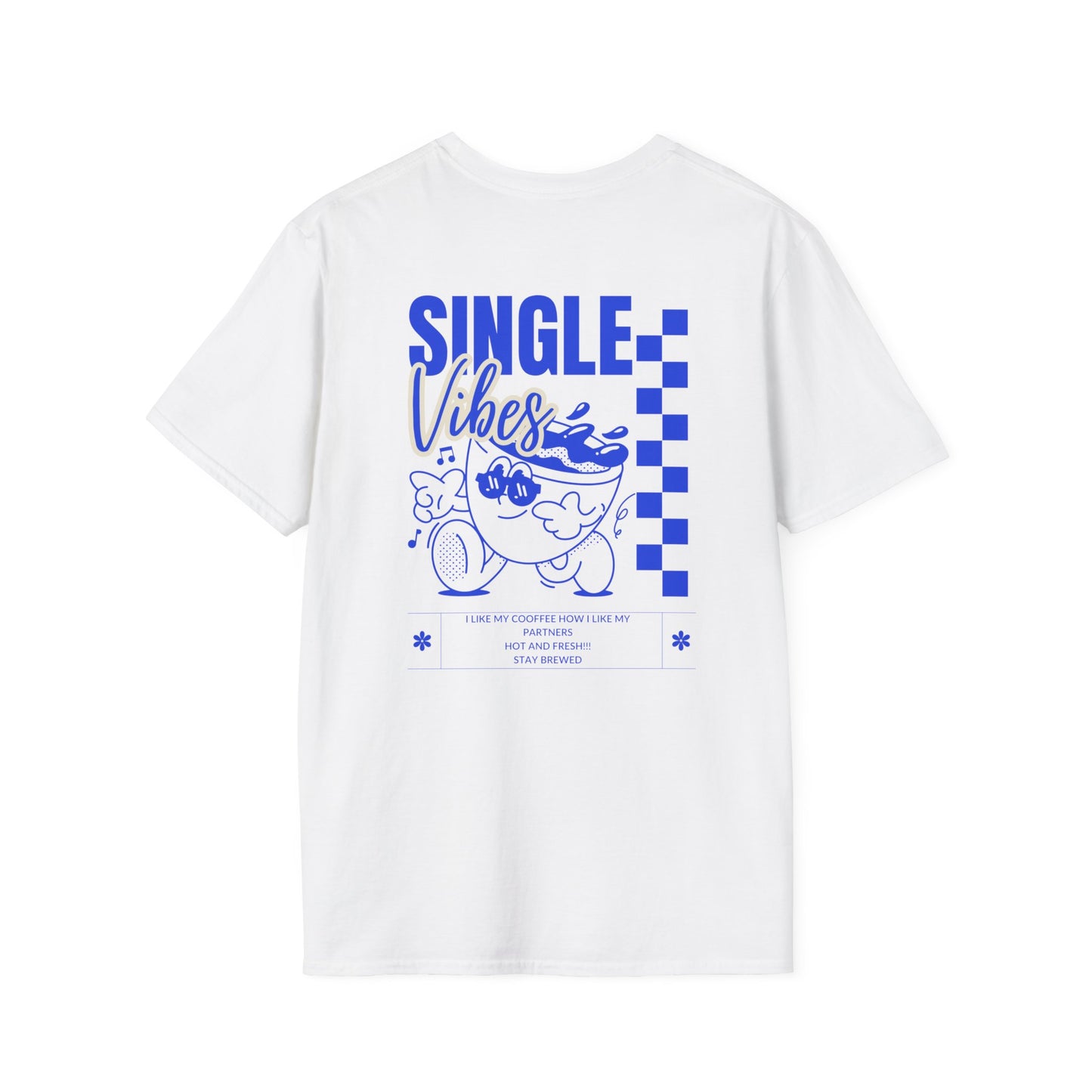 Single Vibes Unisex Softstyle T-Shirt, Cute Graphic Tee, Funny T-Shirt, Gift for Singles, Casual Wear, Summer Fashion, Everyday Style