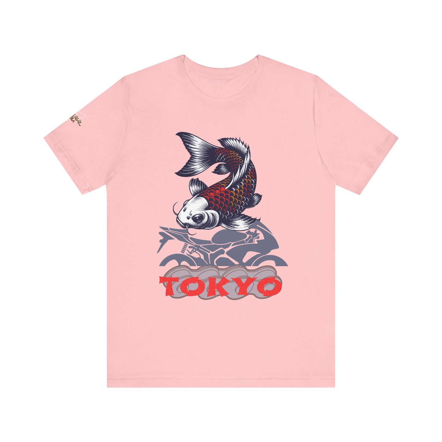 Tokyo Koi Graphic Tee, Casual Streetwear Shirt, Unisex Short Sleeve Top, Gift for Fishermen, Stylish Summer Fashion