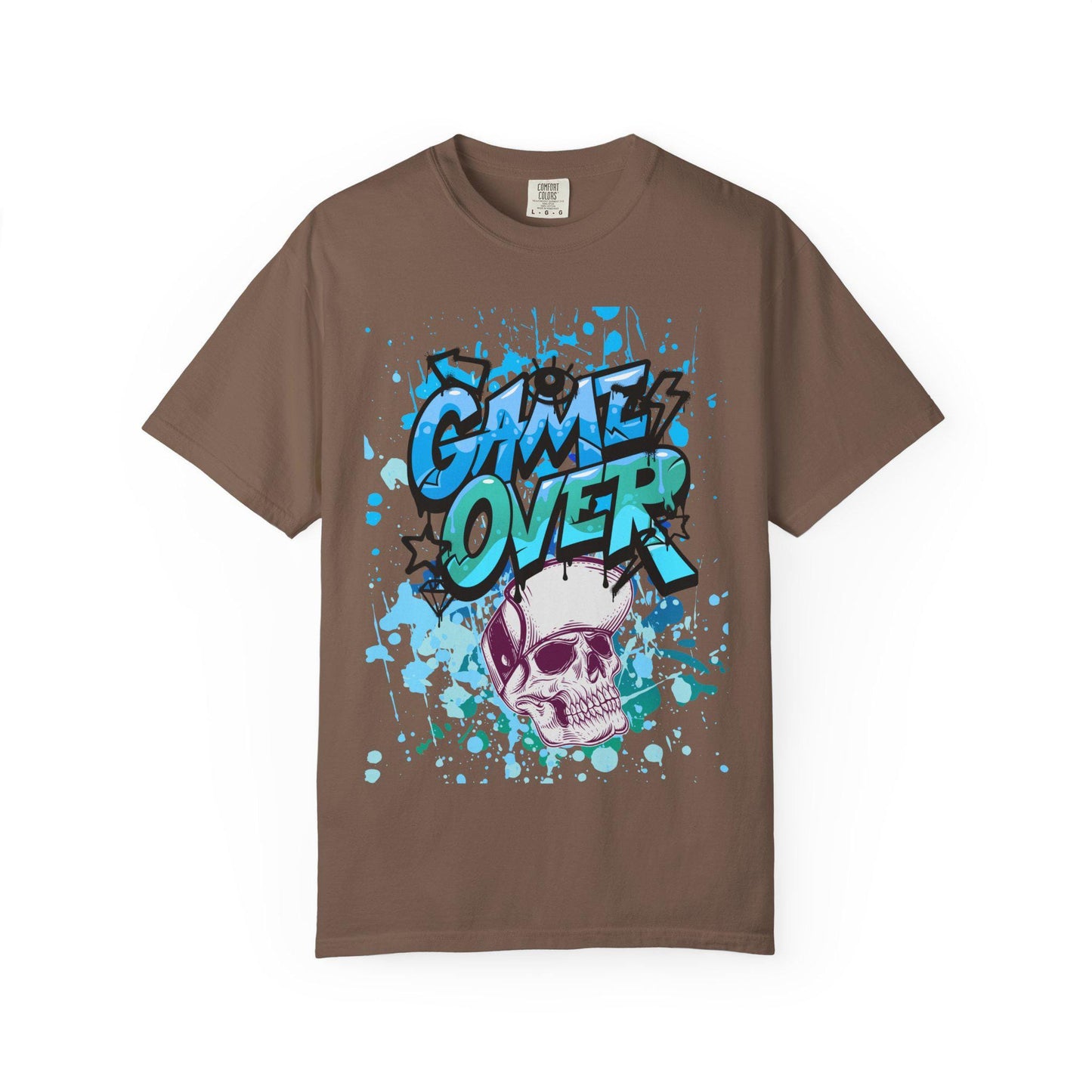 Gamer Skull T-shirt, Unisex Graphic Tee, Game Over Apparel, Casual Wear, Gift for Gamers, Streetwear, Cool Graphic Shirt