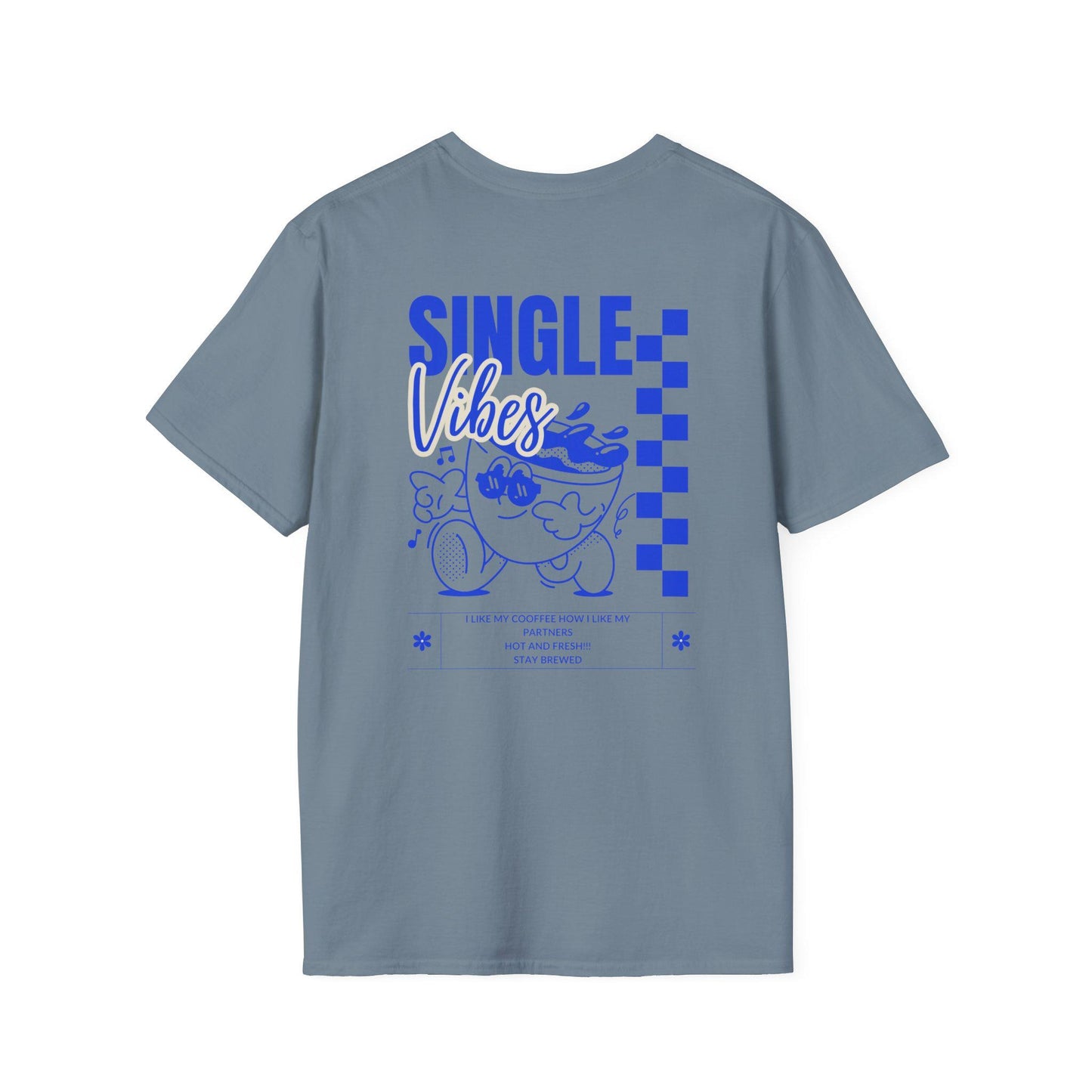 Single Vibes Unisex Softstyle T-Shirt, Cute Graphic Tee, Funny T-Shirt, Gift for Singles, Casual Wear, Summer Fashion, Everyday Style