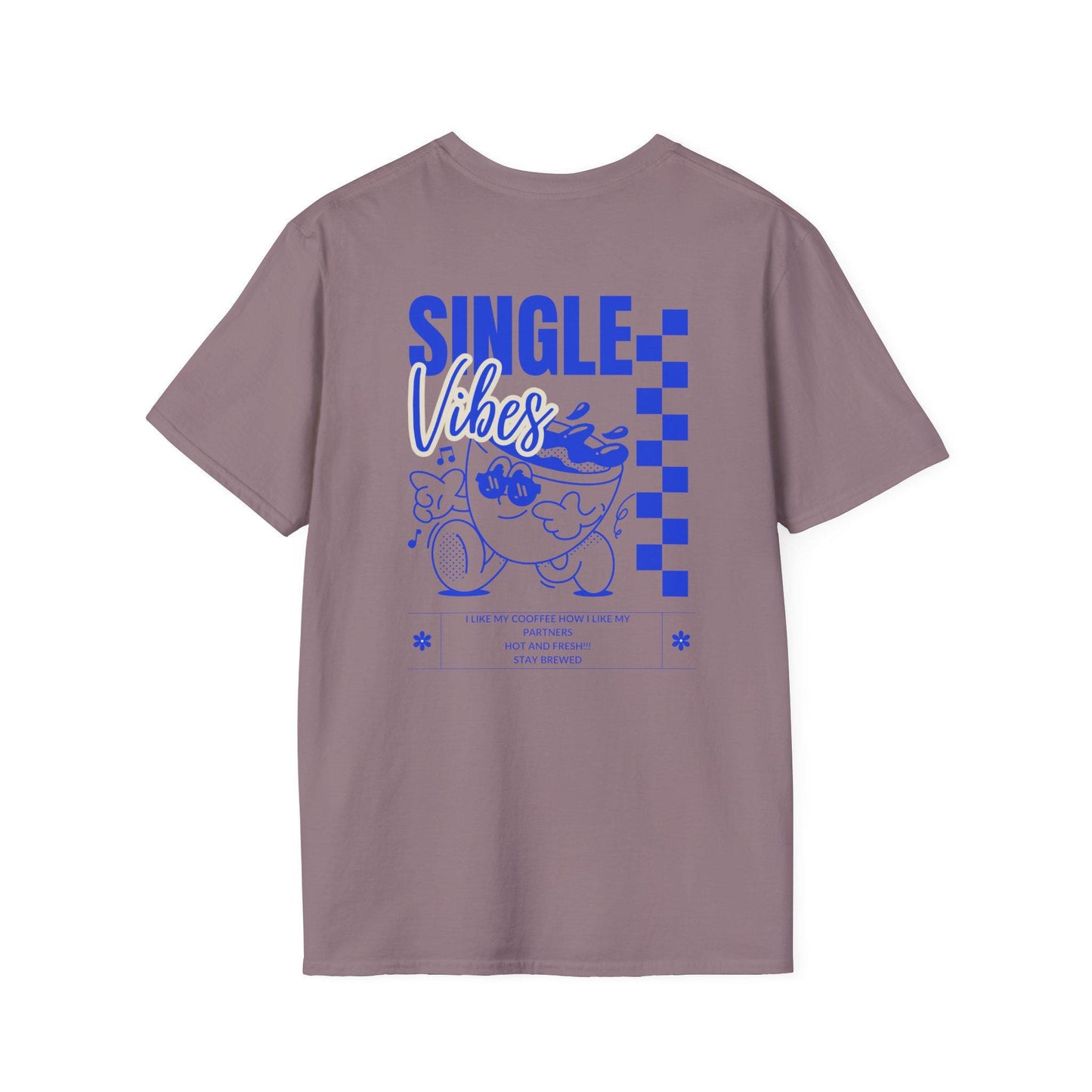 Single Vibes Unisex Softstyle T-Shirt, Cute Graphic Tee, Funny T-Shirt, Gift for Singles, Casual Wear, Summer Fashion, Everyday Style