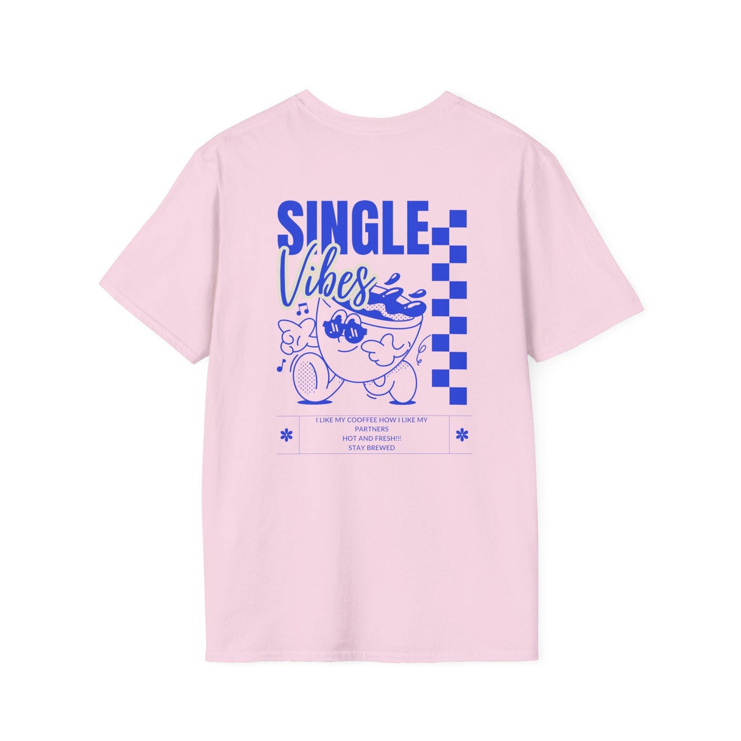 Single Vibes Unisex Softstyle T-Shirt, Cute Graphic Tee, Funny T-Shirt, Gift for Singles, Casual Wear, Summer Fashion, Everyday Style