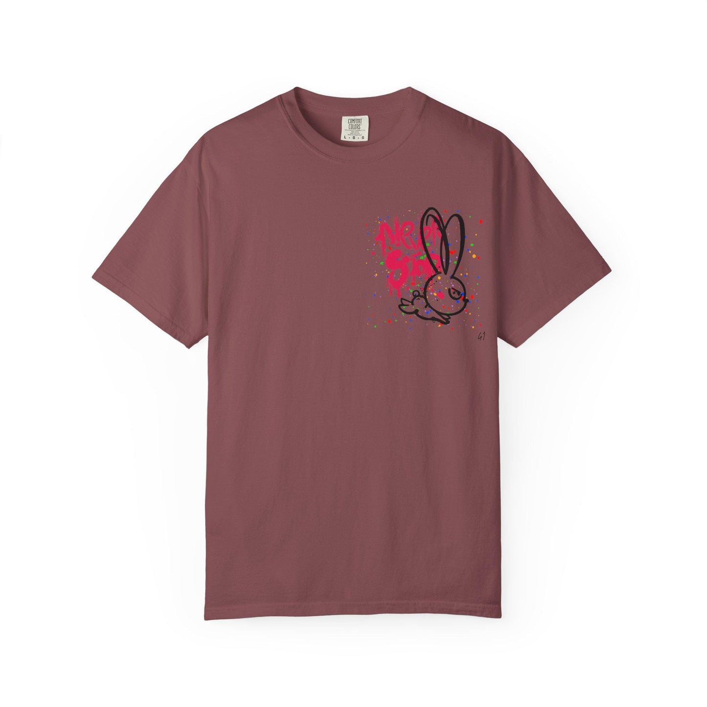 Whimsical Graphic Tee for Fun-Loving Souls, Cute Bunny & Bear Design