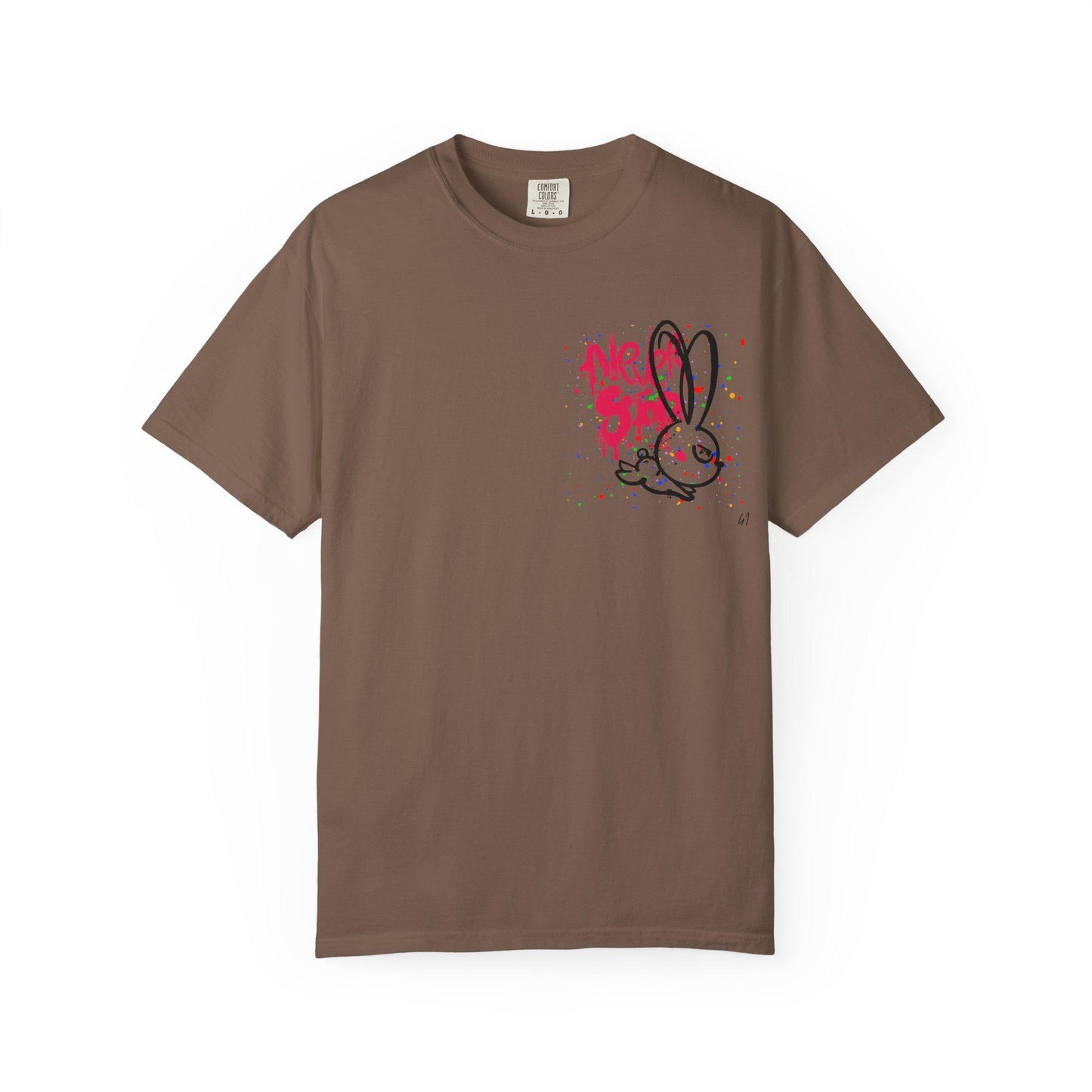 Whimsical Graphic Tee for Fun-Loving Souls, Cute Bunny & Bear Design
