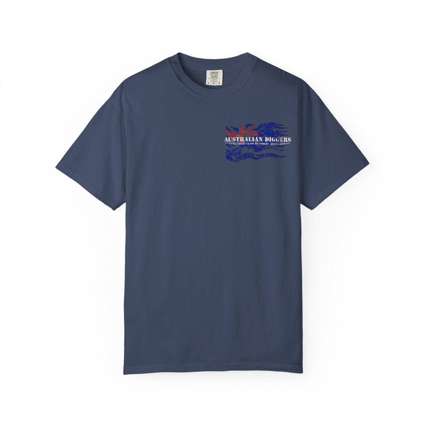 Australian Diggers Garment-Dyed T-Shirt, Commemorative Apparel, Casual Wear, Veterans' Day Gift, Vintage Style Tee, Unisex Fashion