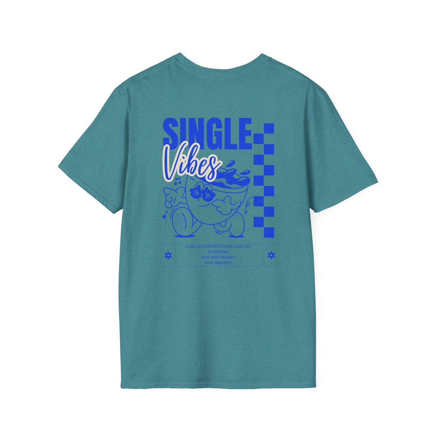 Single Vibes Unisex Softstyle T-Shirt, Cute Graphic Tee, Funny T-Shirt, Gift for Singles, Casual Wear, Summer Fashion, Everyday Style