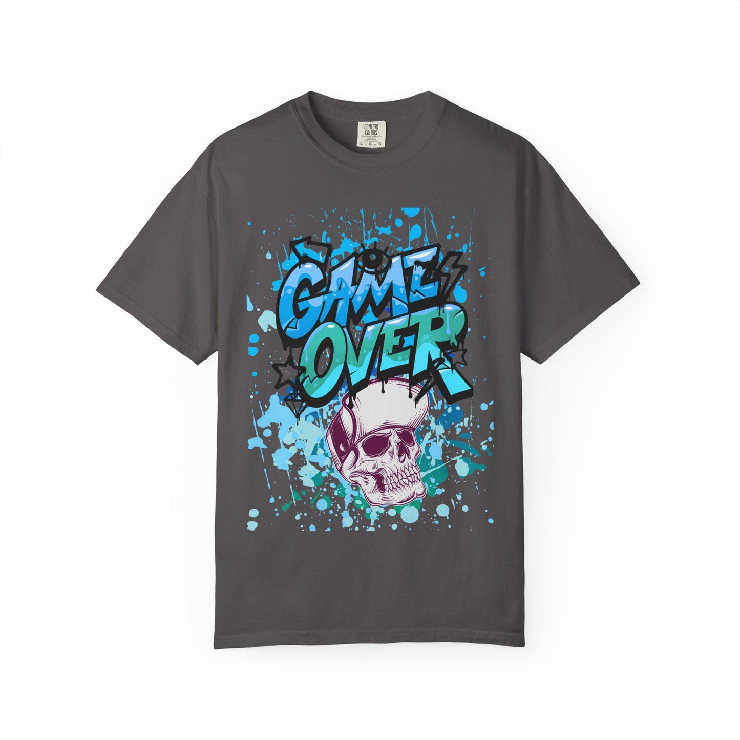 Gamer Skull T-shirt, Unisex Graphic Tee, Game Over Apparel, Casual Wear, Gift for Gamers, Streetwear, Cool Graphic Shirt