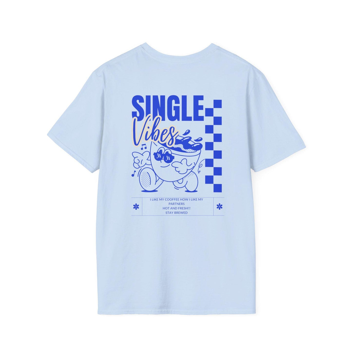Single Vibes Unisex Softstyle T-Shirt, Cute Graphic Tee, Funny T-Shirt, Gift for Singles, Casual Wear, Summer Fashion, Everyday Style