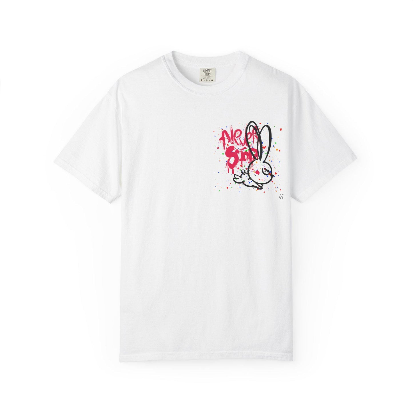 Whimsical Graphic Tee for Fun-Loving Souls, Cute Bunny & Bear Design