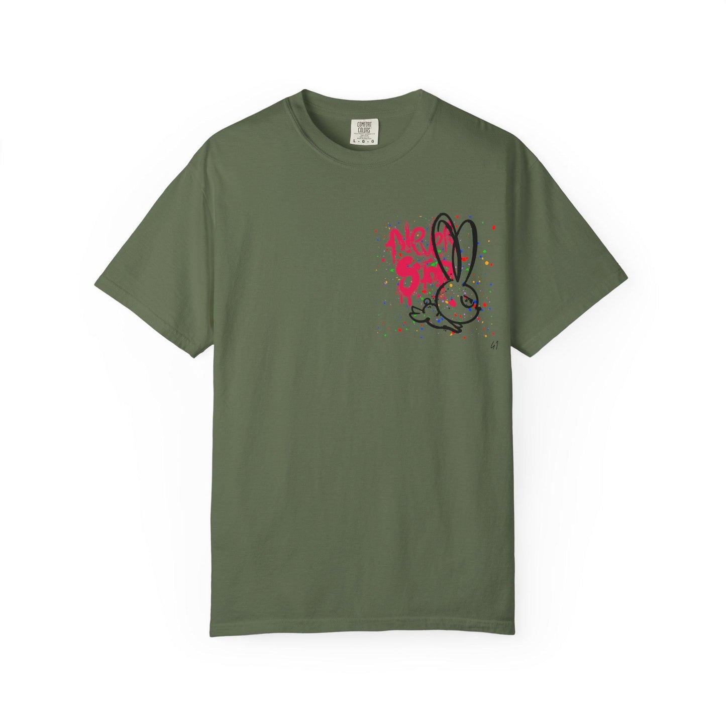 Whimsical Graphic Tee for Fun-Loving Souls, Cute Bunny & Bear Design